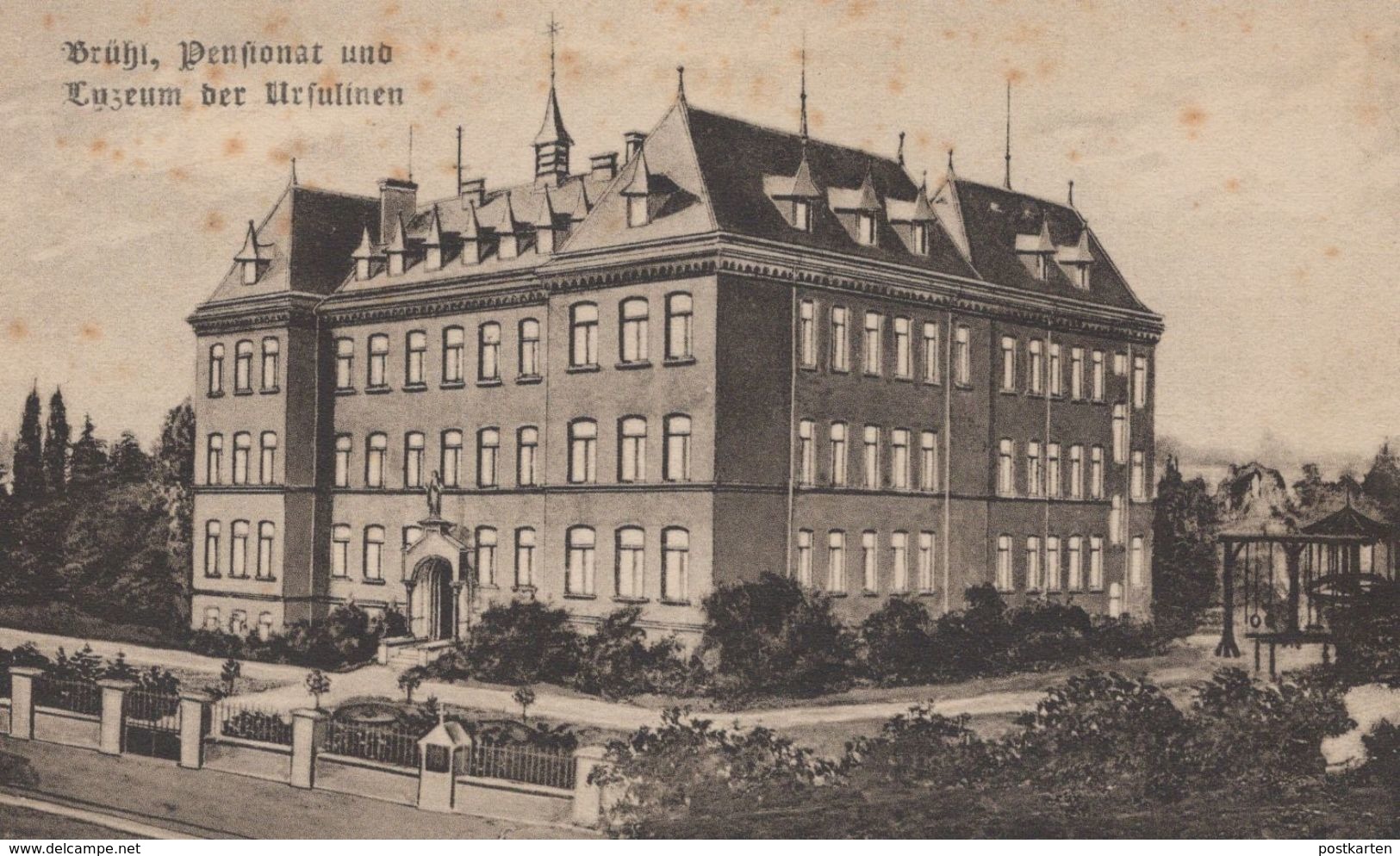 ALTE POSTKARTE BRÜHL PENSIONAT UND LYZEUM DER URSULINEN Schule School école Cpa Postcard Ansichtskarte AK - Brühl