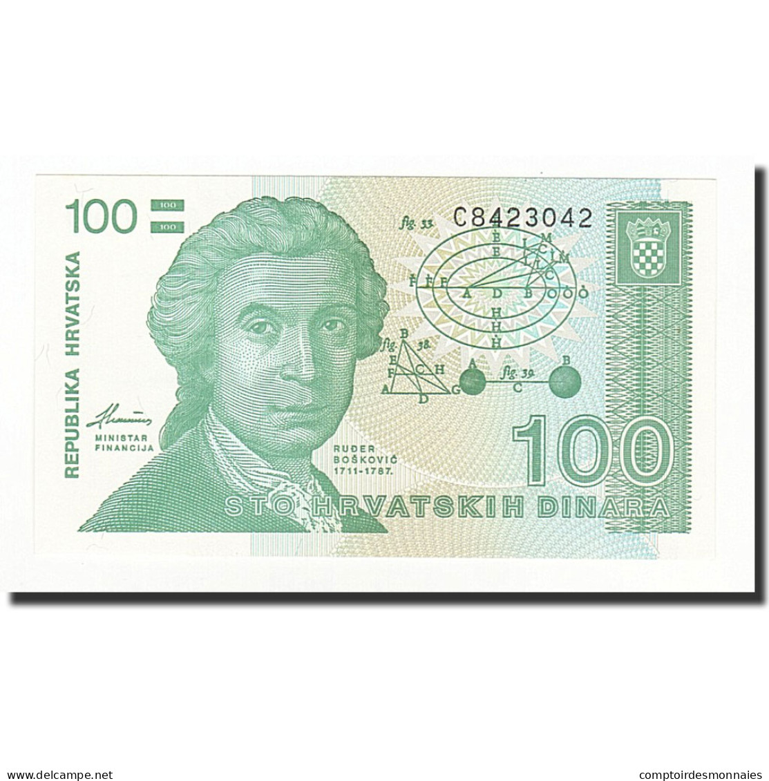 Billet, Croatie, 100 Dinara, 1991-10-08, KM:20a, NEUF - Kroatië