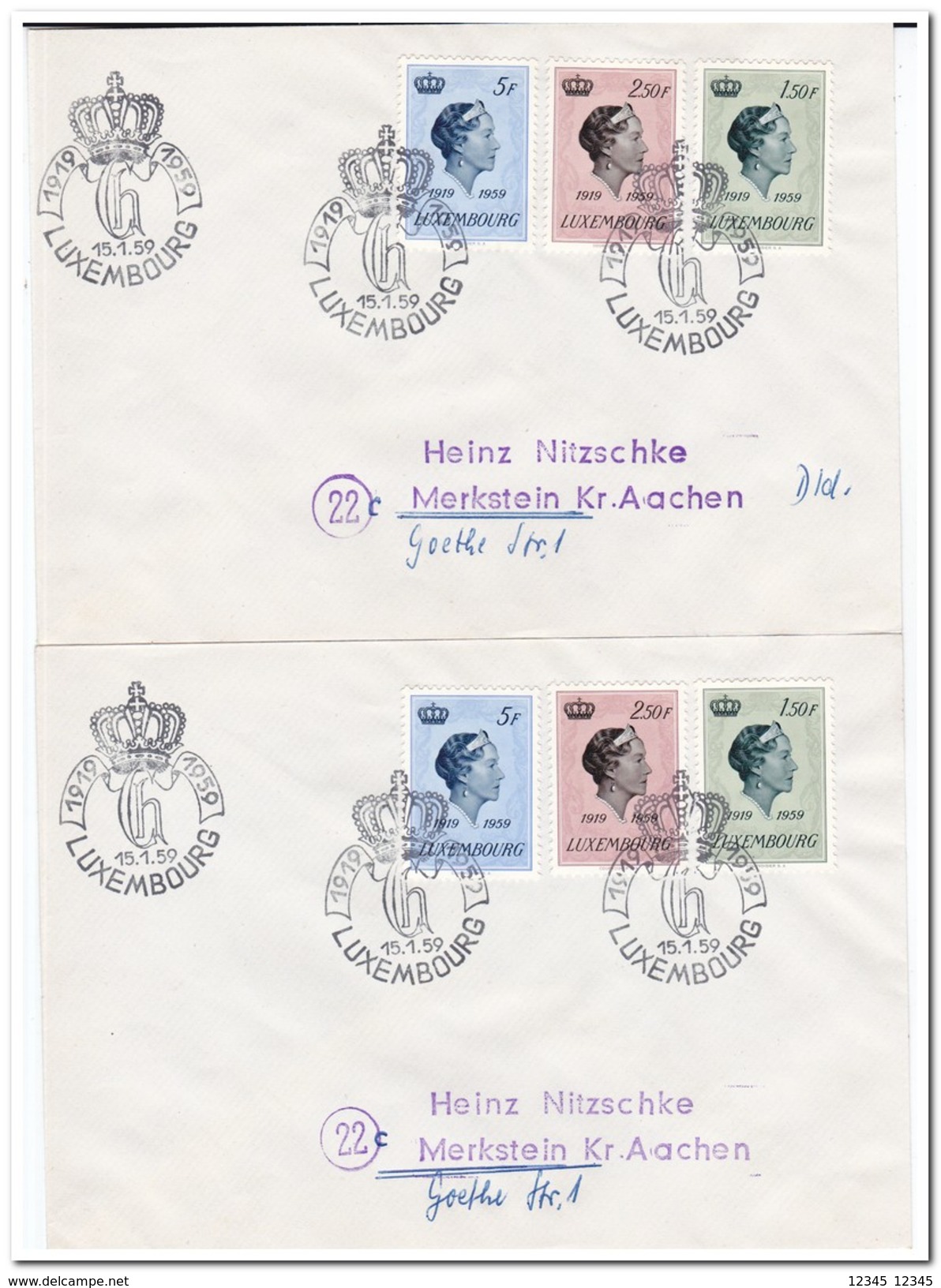 Luxemburg 1959, 1960 + 1995, Letters - Covers & Documents