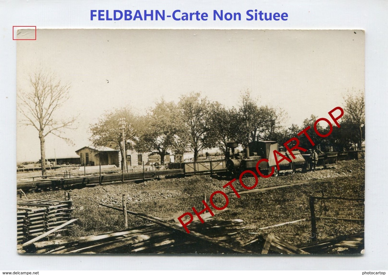 FELDBAHN-Train De Campagne-Locomotive-NON SITUEE-CARTE PHOTO All.-Guerre 14-18-1 WK-Militaria- - Guerre 1914-18