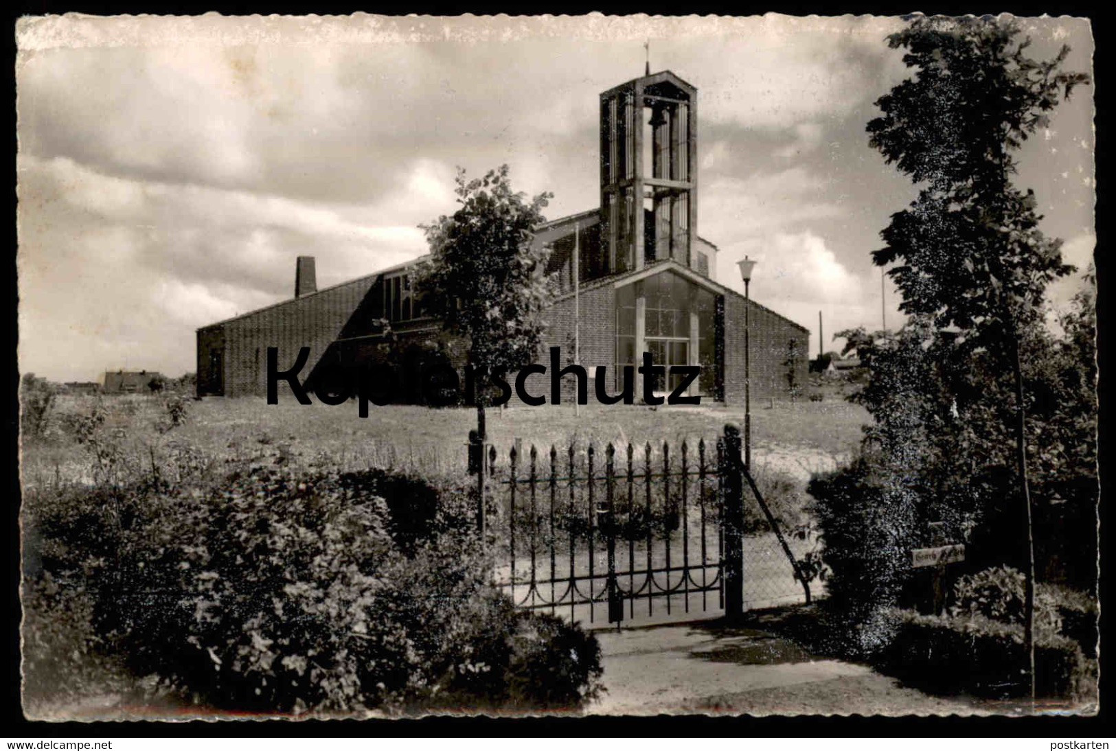 ÄLTERE POSTKARTE OSTSEEBAD HEILIGENHAFEN KATHOLISCHE KIRCHE BUNTGLASFENSTER NACHGEMALT Postcard AK Cpa Ansichtskarte - Heiligenhafen