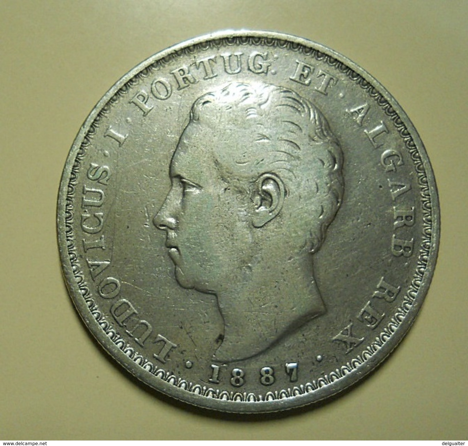 Portugal 500 Reis 1887 D. Luiz I Silver - Portogallo