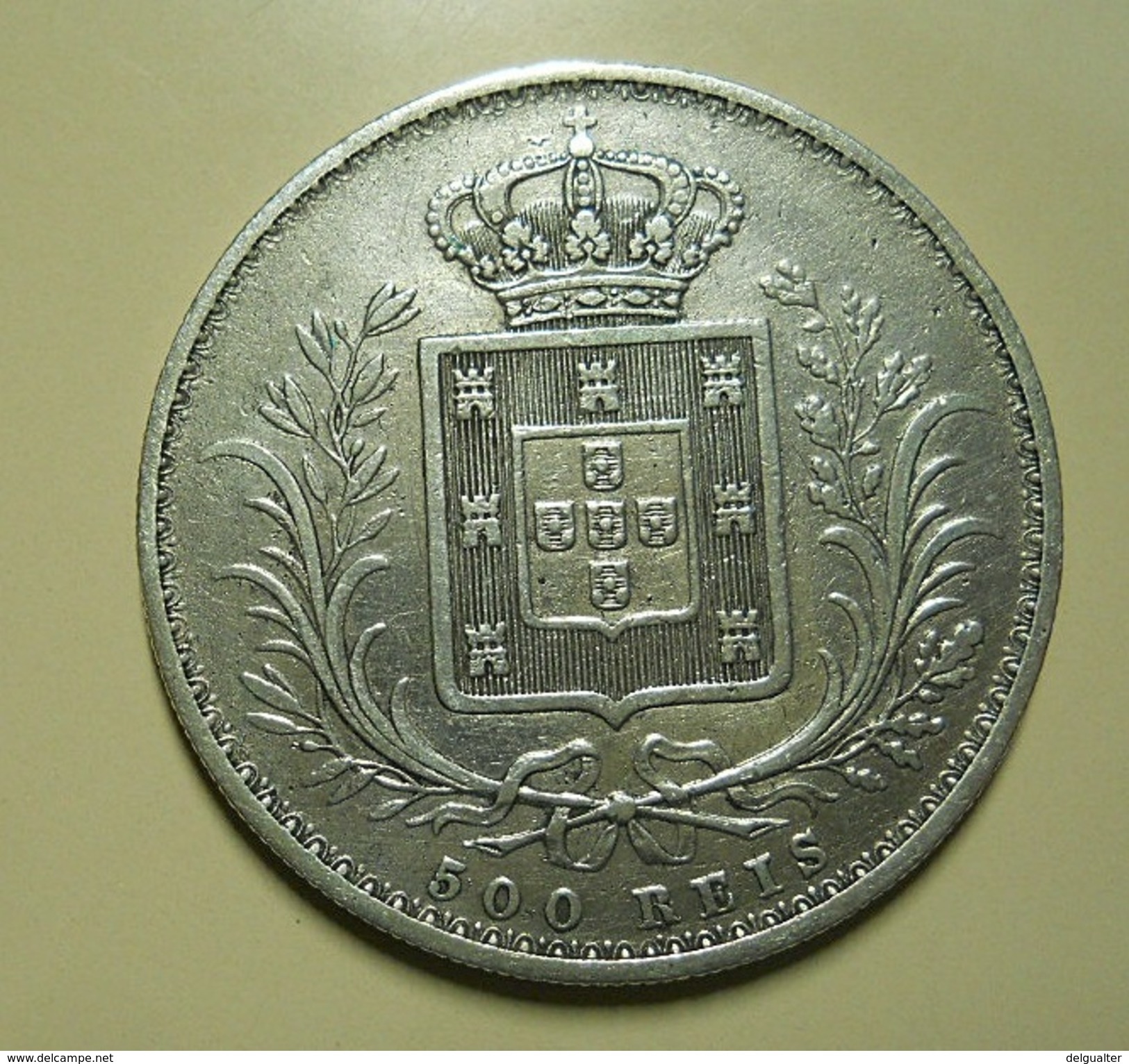 Portugal 500 Reis 1887 D. Luiz I Silver - Portogallo