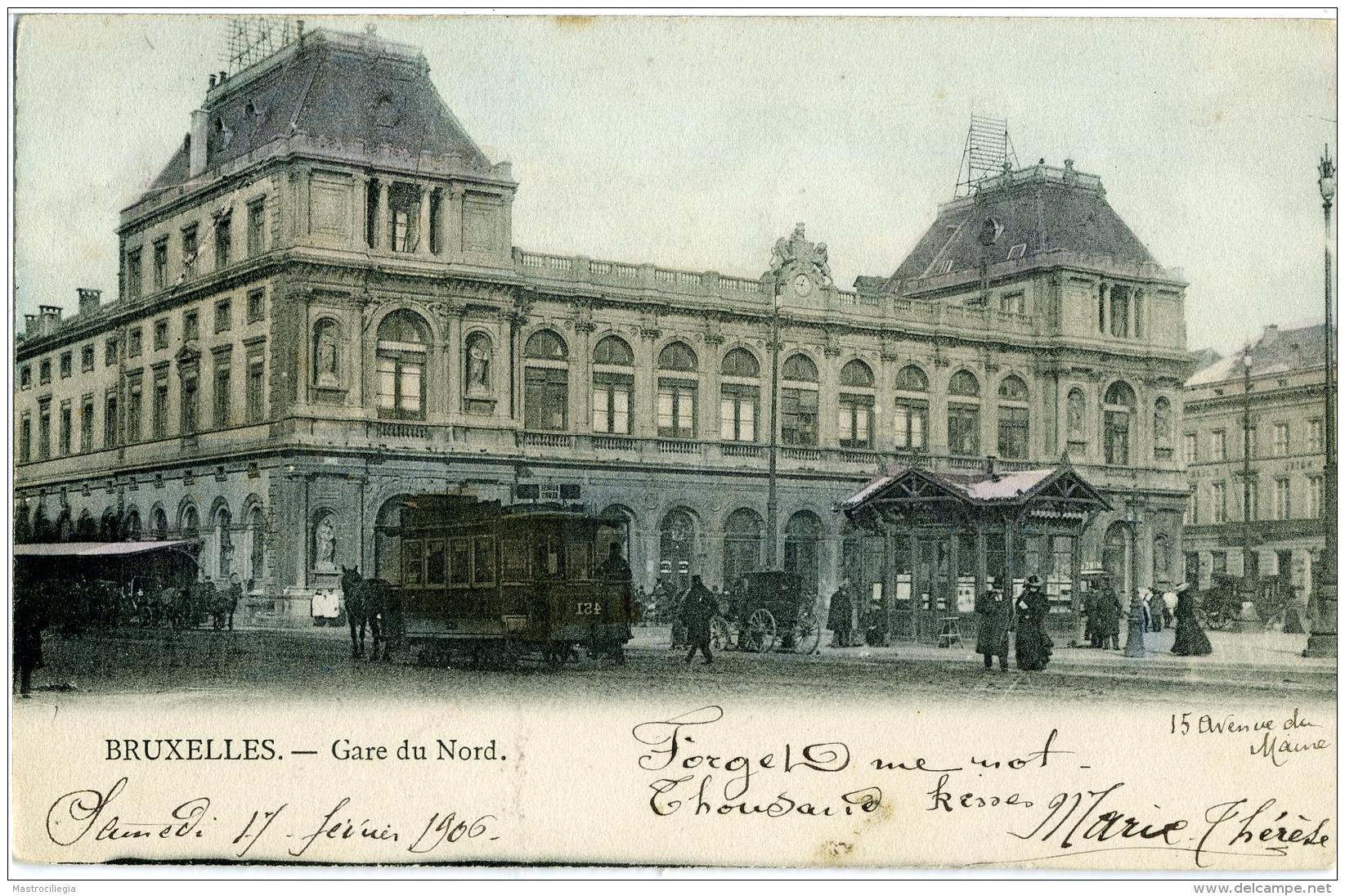 BELGIO  BRUXELLES  Gare Du Nord  Tram Tramway  Ed. Cohn-Donnay - Ferrovie, Stazioni