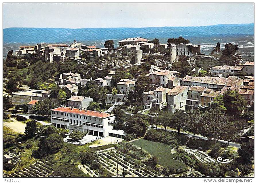 84 - MENERBES : Vue Générale Aérienne - Citadelle Et Remparts  - CPSM Dentelée Grand Format - Vaucluse - Autres & Non Classés