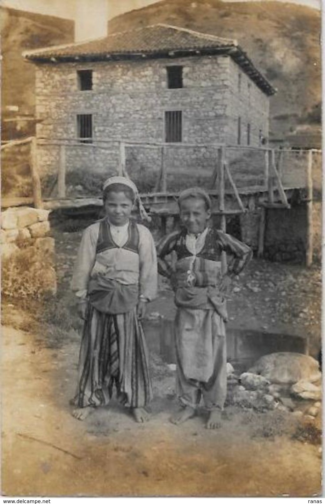 CPA Albanie Albania Albanien Type écrite Carte Photo Scorova Skorovot - Albanie