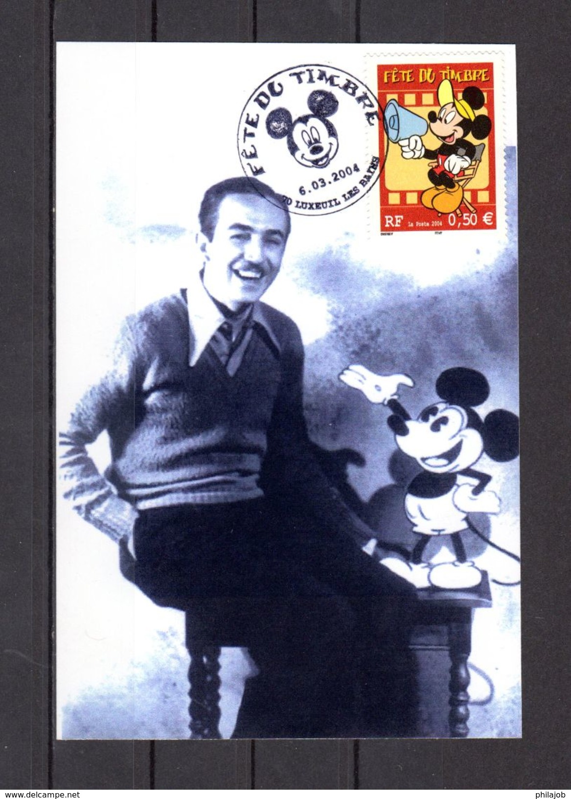 FRANCE 2004 " MICKEY / WALT DISNEY " Sur Carte Maximum Souple. N° YT 3641. Parfait état. CM - Comics