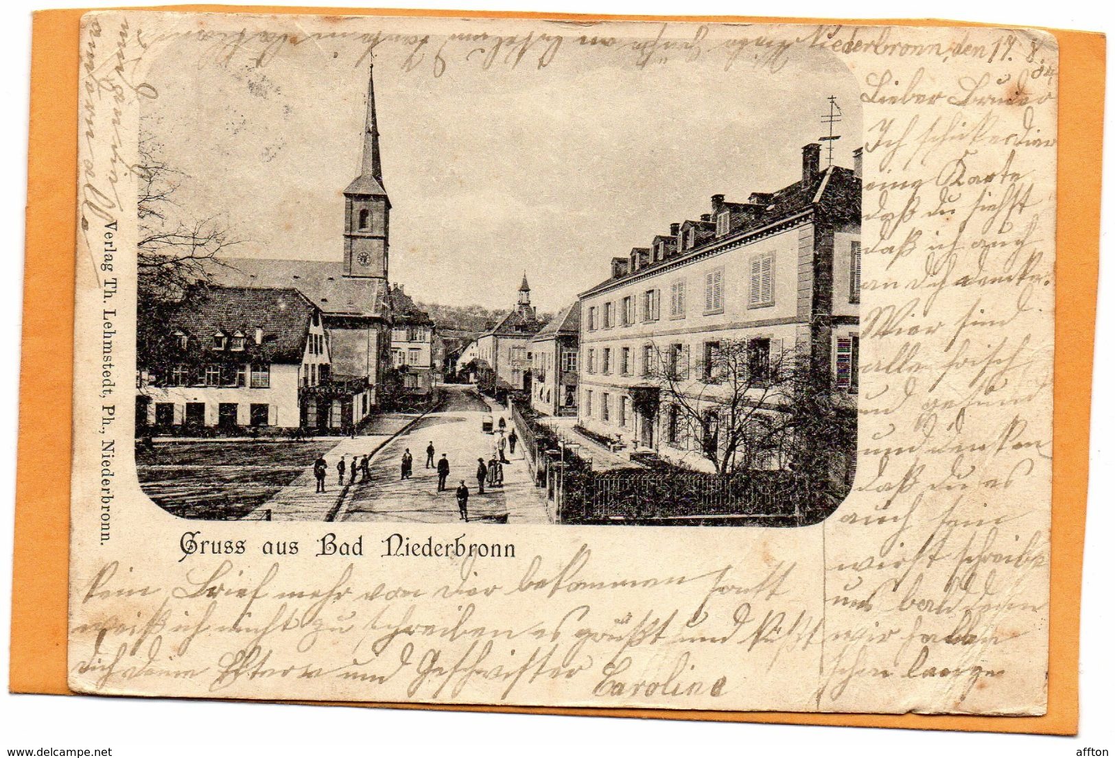 Gruss Aus Bad Niederbronn 1904 Postcard - Lothringen