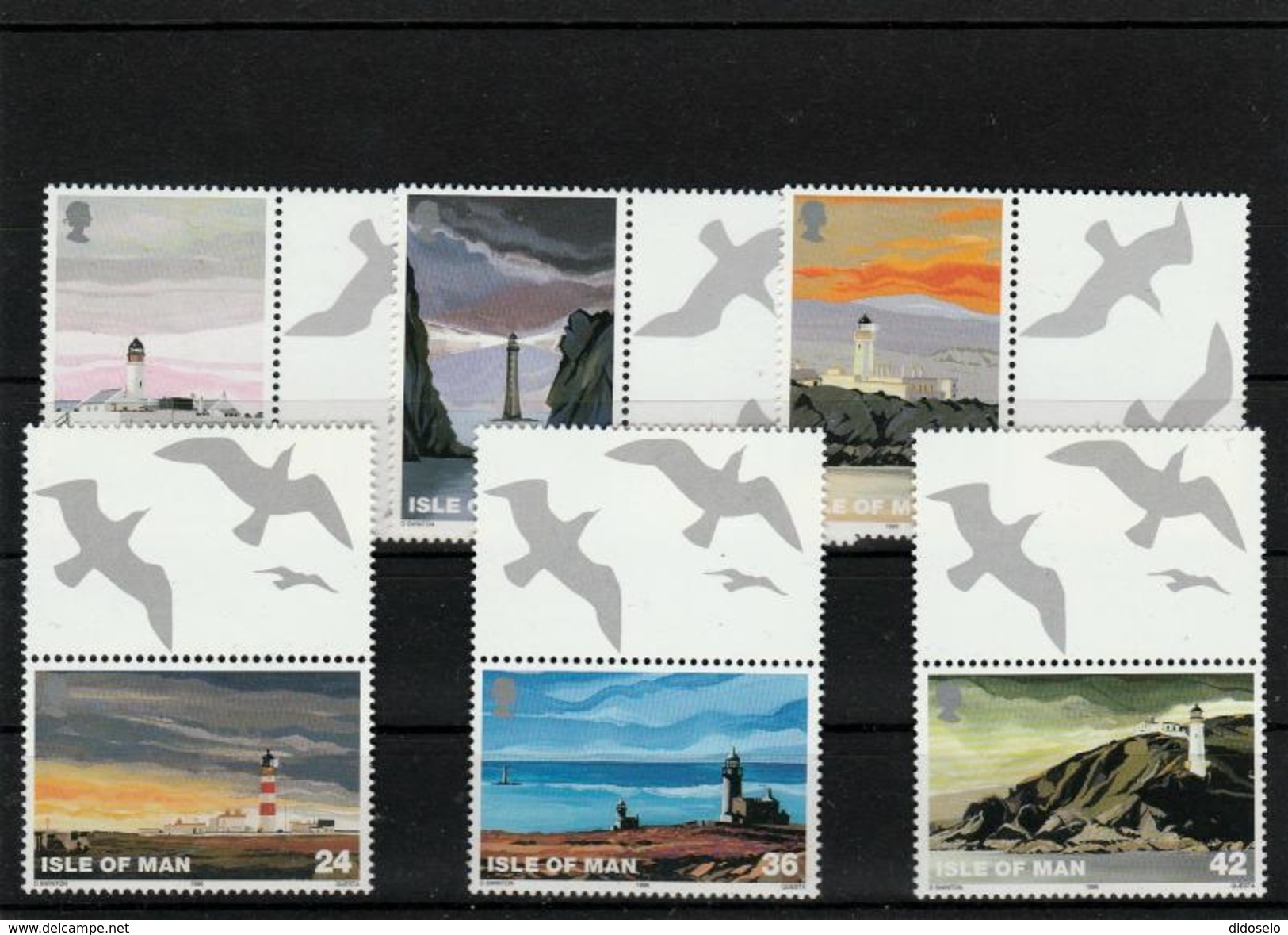 Isle Of Man Lighthouse Set-- MNH (**)- - Lighthouses