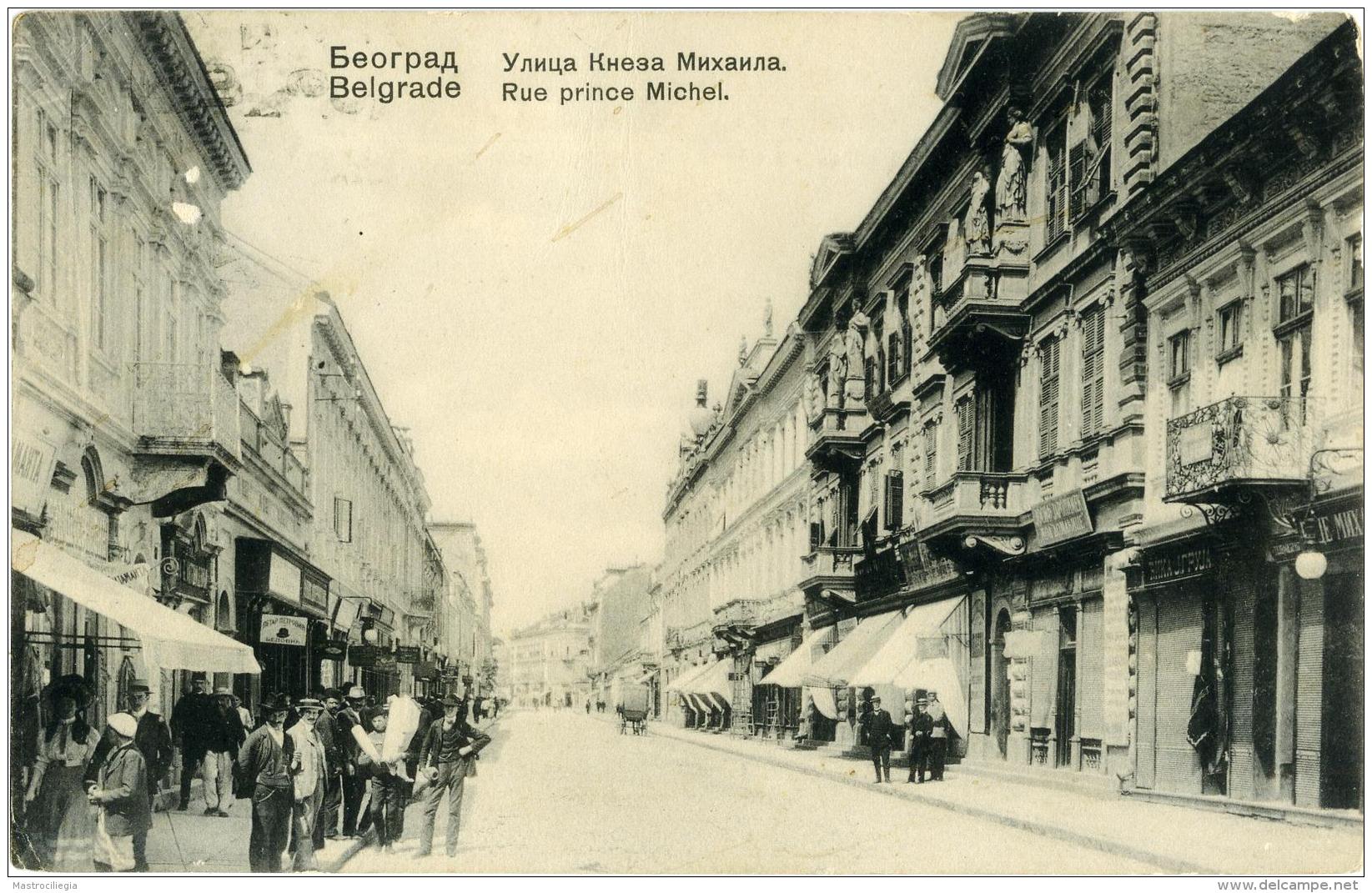 SERBIA  BEOGRAD  BELGRADO  BELGRADE  Rue Prince Michel - Serbia