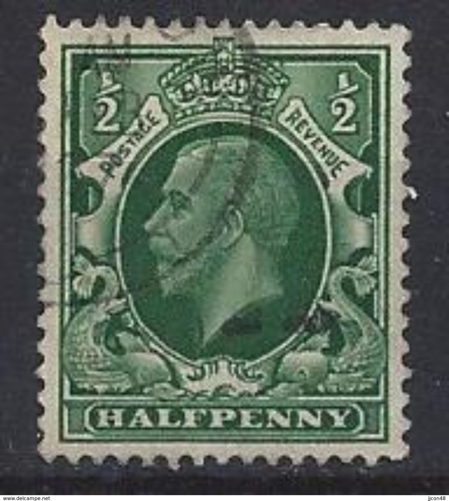 GB 1934-36  KGV  1/2d (o) SG.439 (wmk 111) Block Cypher - Used Stamps