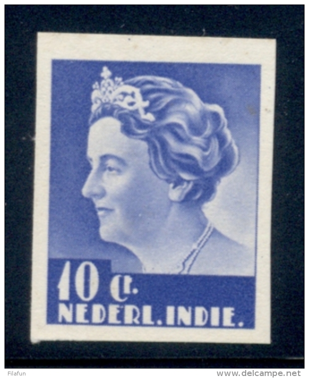 Nederlands Indië - 1933 - Proef 172b - Wilhelmina 10 Cent Ultramarijn Middenstuk In Klein Formaat - Nederlands-Indië