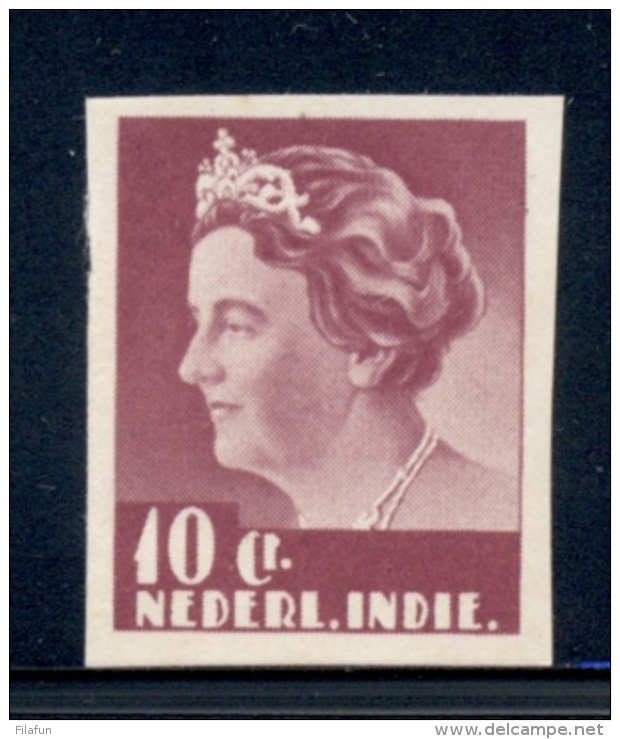 Nederlands Indië - 1933 - Proef 172c - Wilhelmina 10 Cent Roodlila Middenstuk In Klein Formaat - Nederlands-Indië