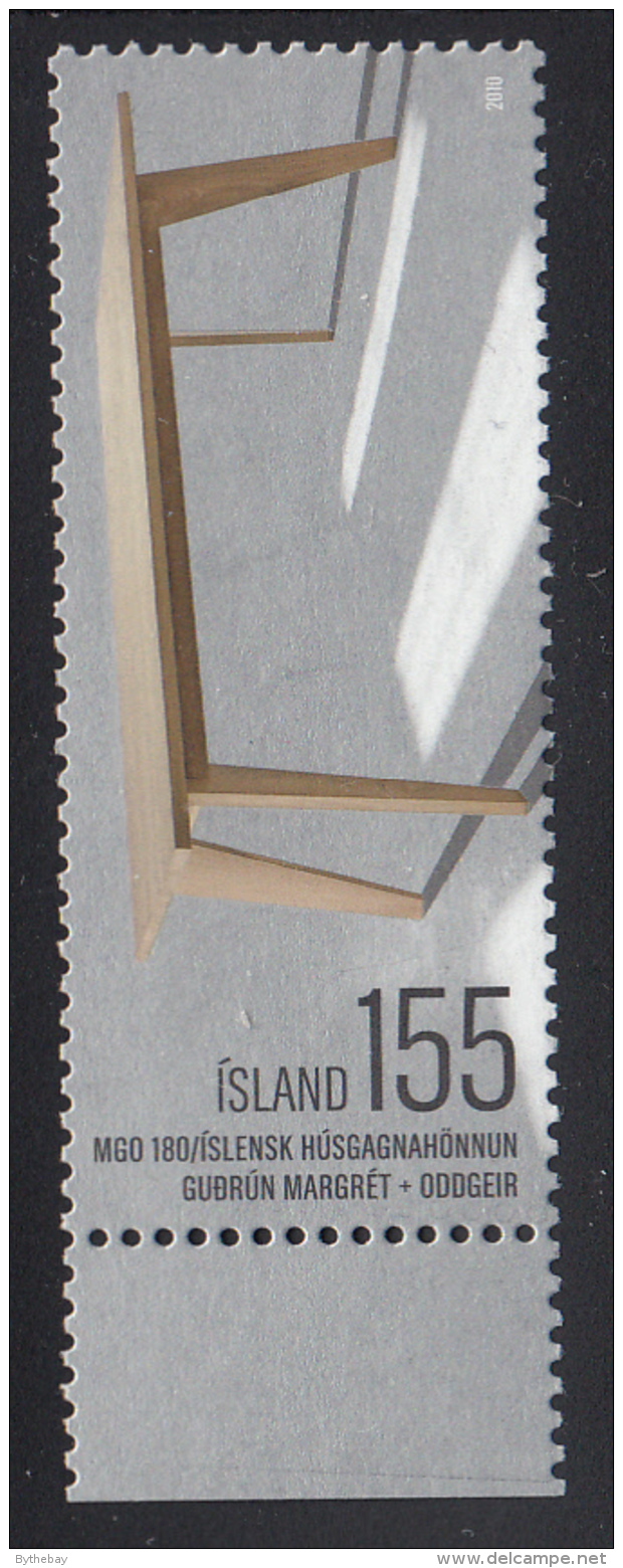 Iceland 2010 MNH Scott #1187 Coffee Table - Furniture Design - Unused Stamps