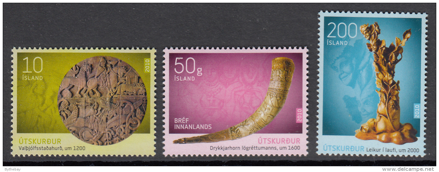 Iceland 2010 MNH Scott #1189-#1191 Set Of 3 Woodcarvings - Nuevos