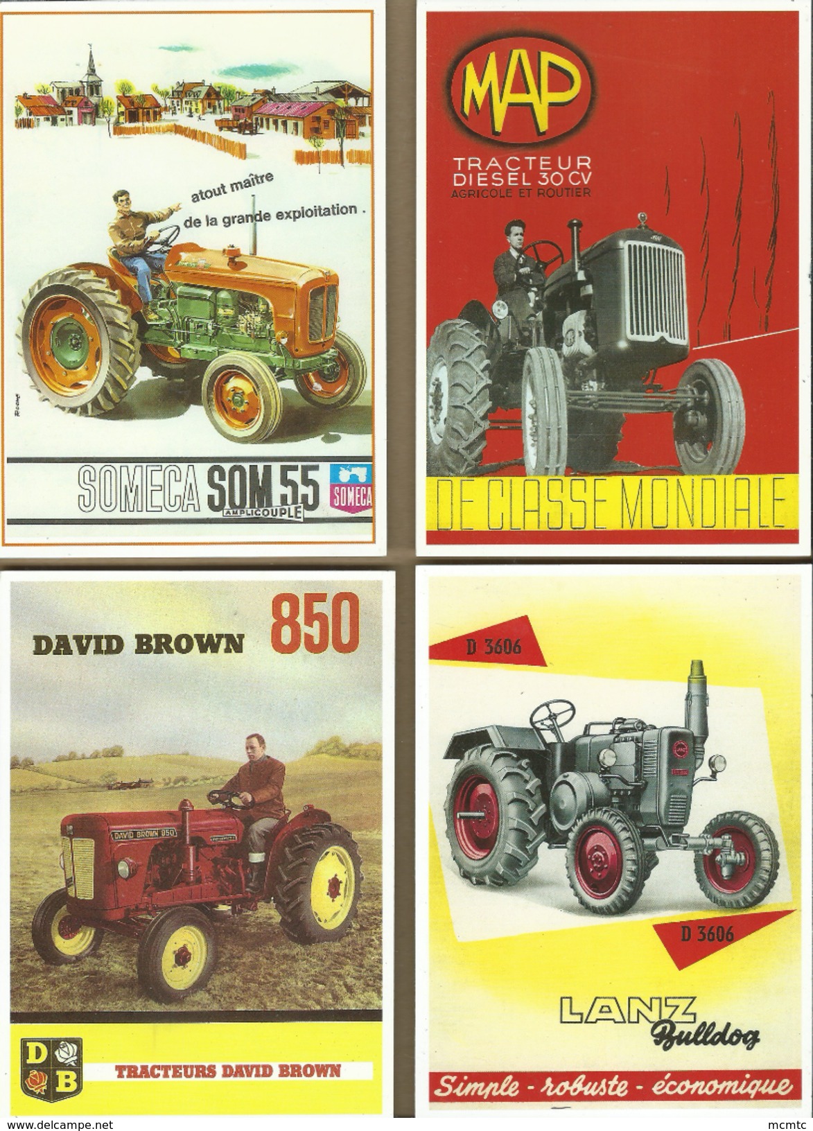 27 Cartes Modernes -  Tracteurs Anciens Agricole   - Tracteur Ancien Agricole - - Tracteurs