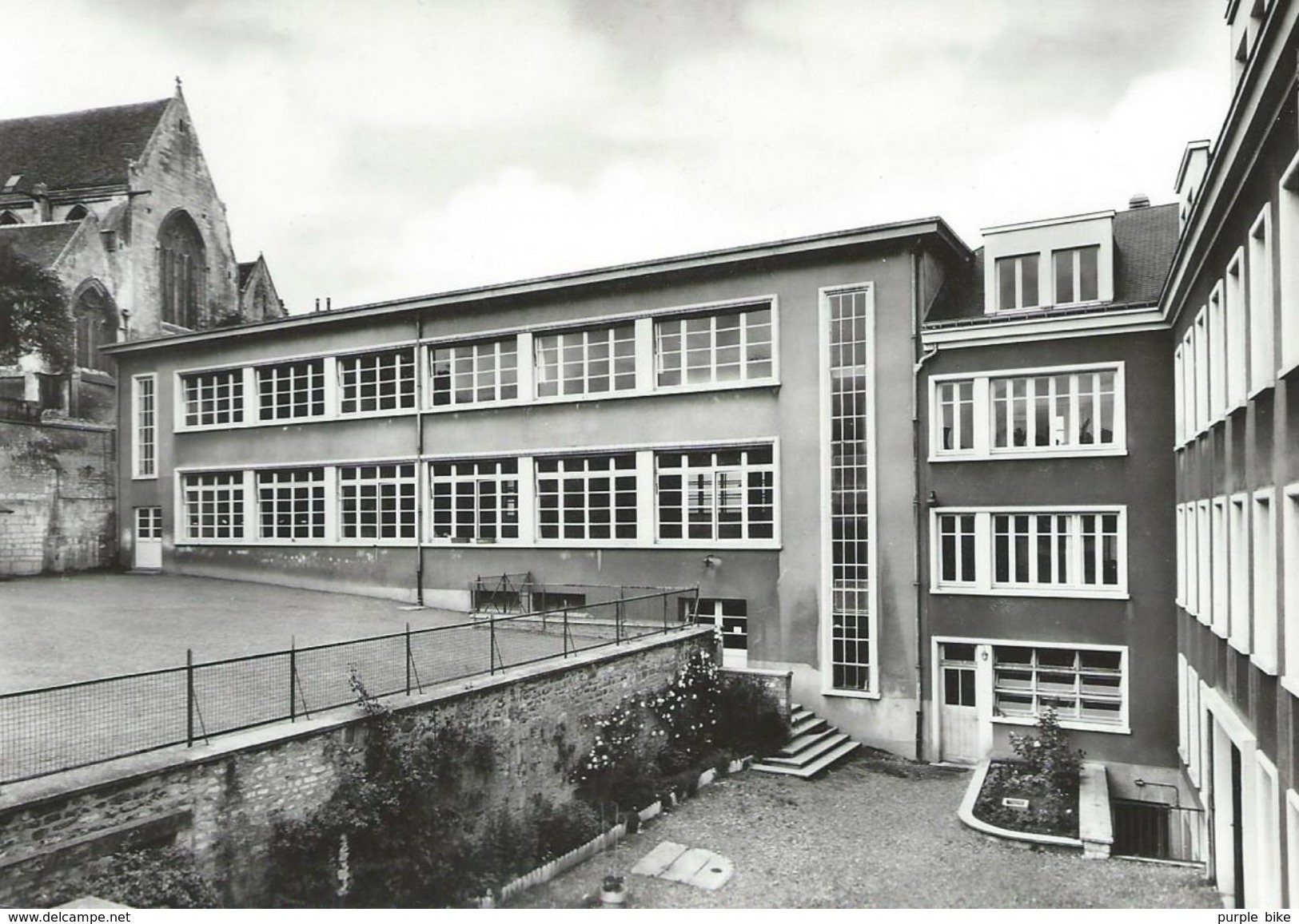 14 Calvados Caen 3 Cpsm Pensionnat St Michel Entrée Rue De Falaise La Cour Intérieure L'Oratoire TBE - Caen