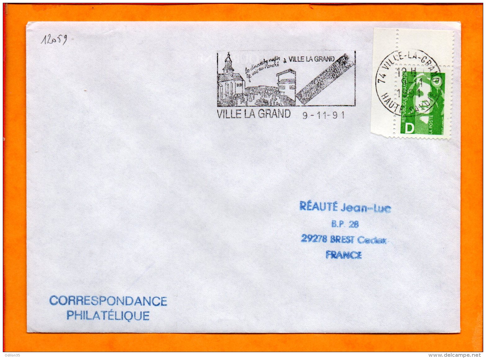 HAUTE SAVOIE, Ville La Grand, Flamme SCOTEM N° 12059 - Maschinenstempel (Werbestempel)