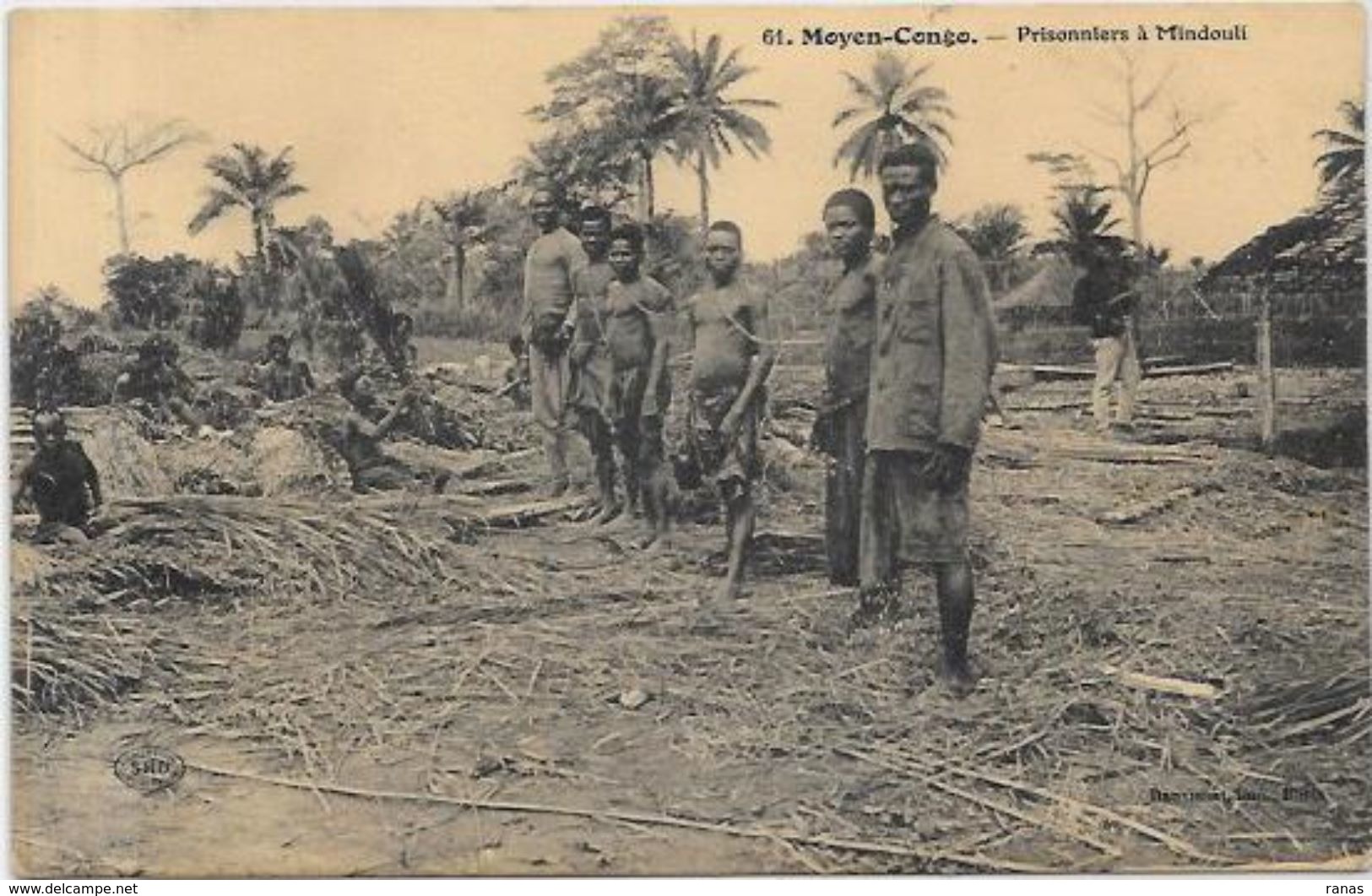 CPA Congo Ethnic Afrique Noire Type Non Circulé Prisonniers - Congo Français