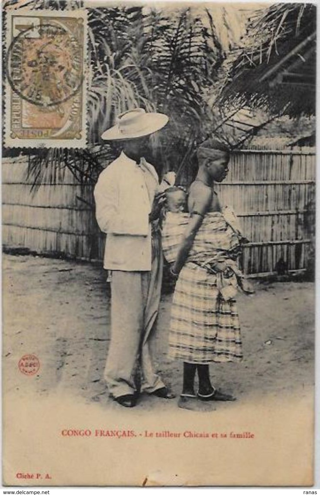 CPA Congo Ethnic Afrique Noire Type Circulé Tailleur Métier - Congo Français