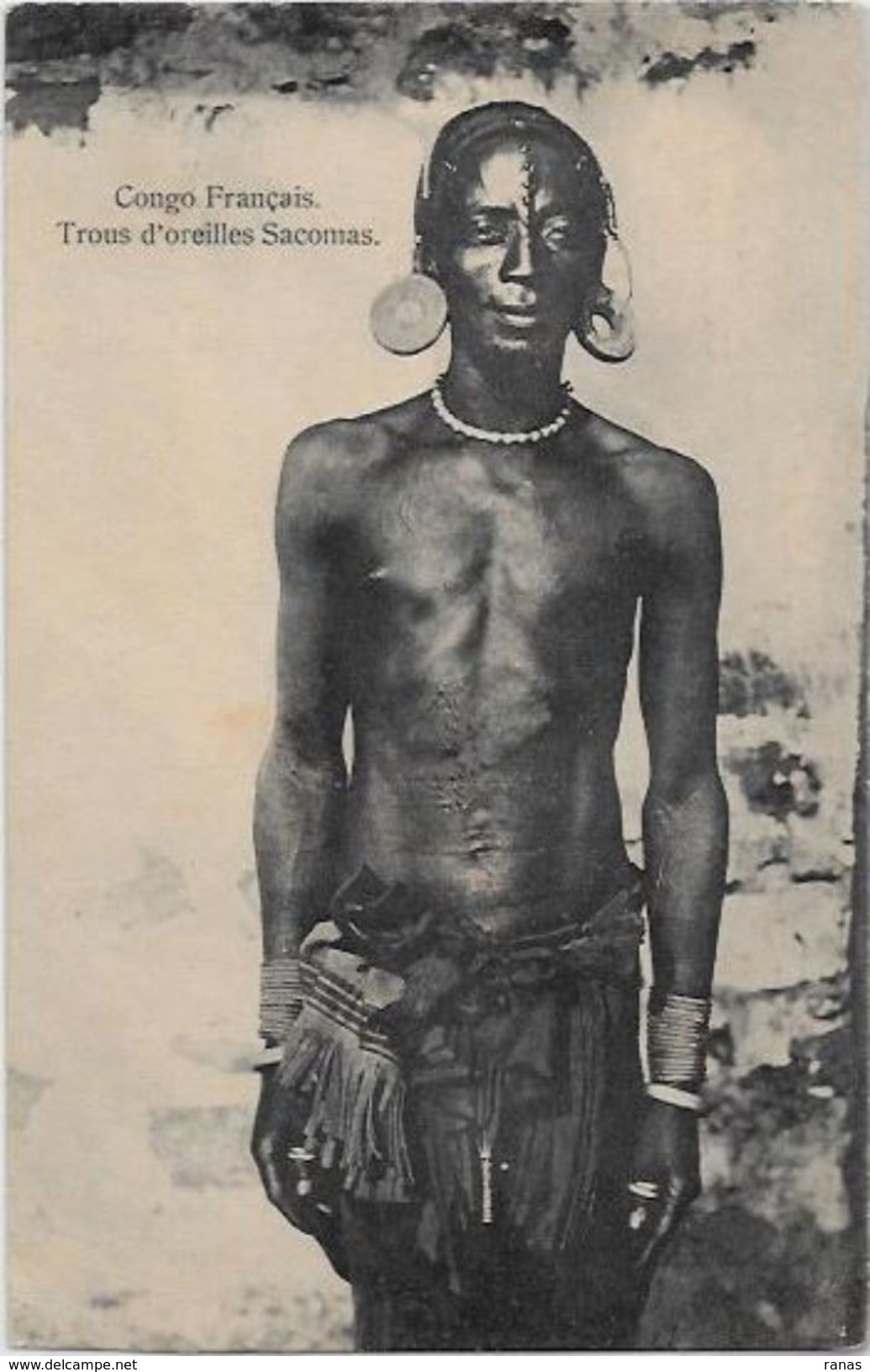 CPA Congo Ethnic Afrique Noire Type écrite - Congo Français