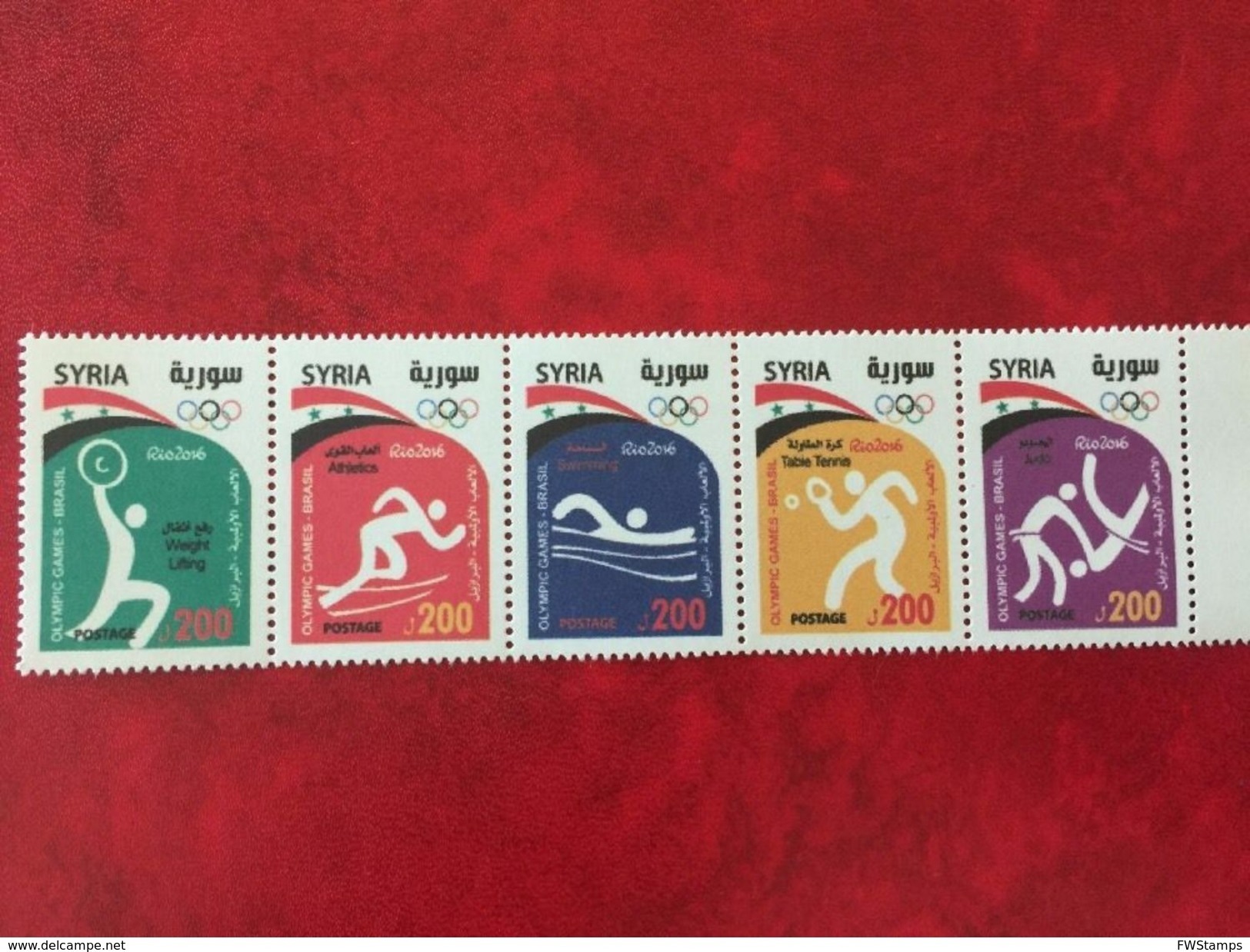 Syria 2016 2017 MNH New Stamp Set Olympic Games In Rio Inflation Values - Syrië