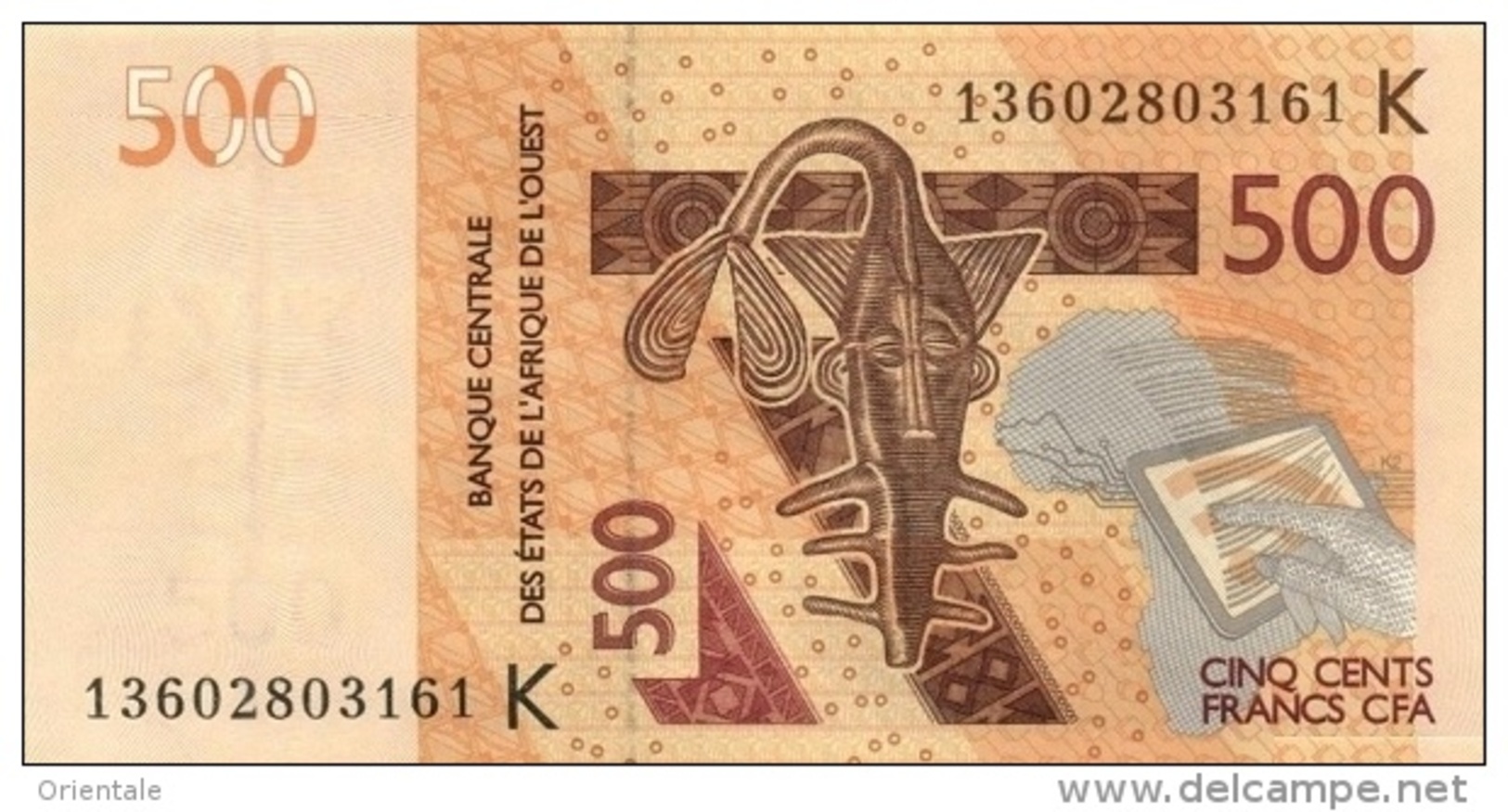 WEST AFRICAN STATES P. 719Kb 500 F 2013 UNC - Senegal