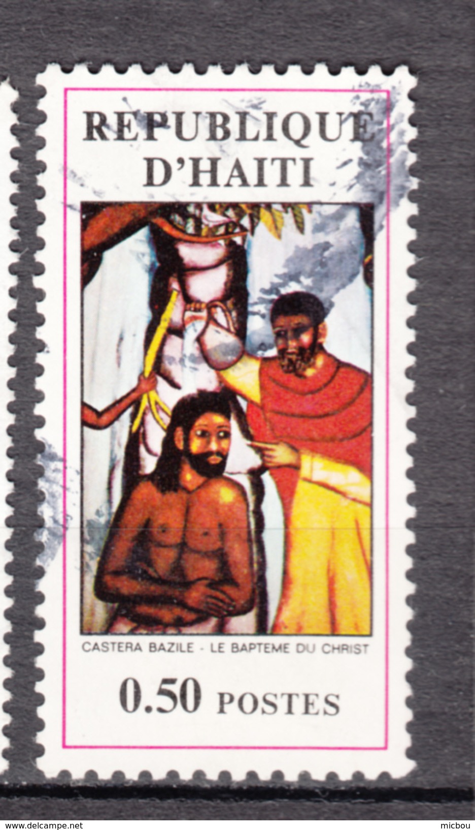 Haïti, Haitia, Sc 646, Baptème Du Christ, Saint-jean Le Baptisme, St. John The Baptist, Eau, Water, Art, Peinture, Paint - Christianity