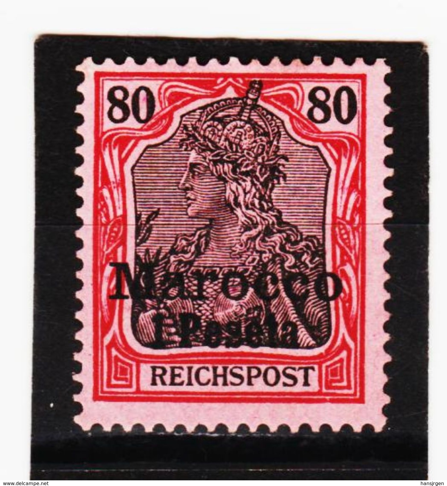 KAR438 DEUTSCHE AUSLANDSPOSTÄMTER MAROKKO 1900 MICHL 15 UNGEBRAUCHT Mit FALZ Siehe ABBILDUNG - Deutsche Post In Marokko