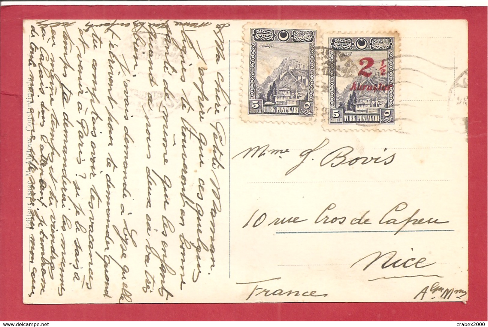 Y&T N°701+742 ISTAMBUL   Vers   FRANCE  1929  2 SCANS - Covers & Documents