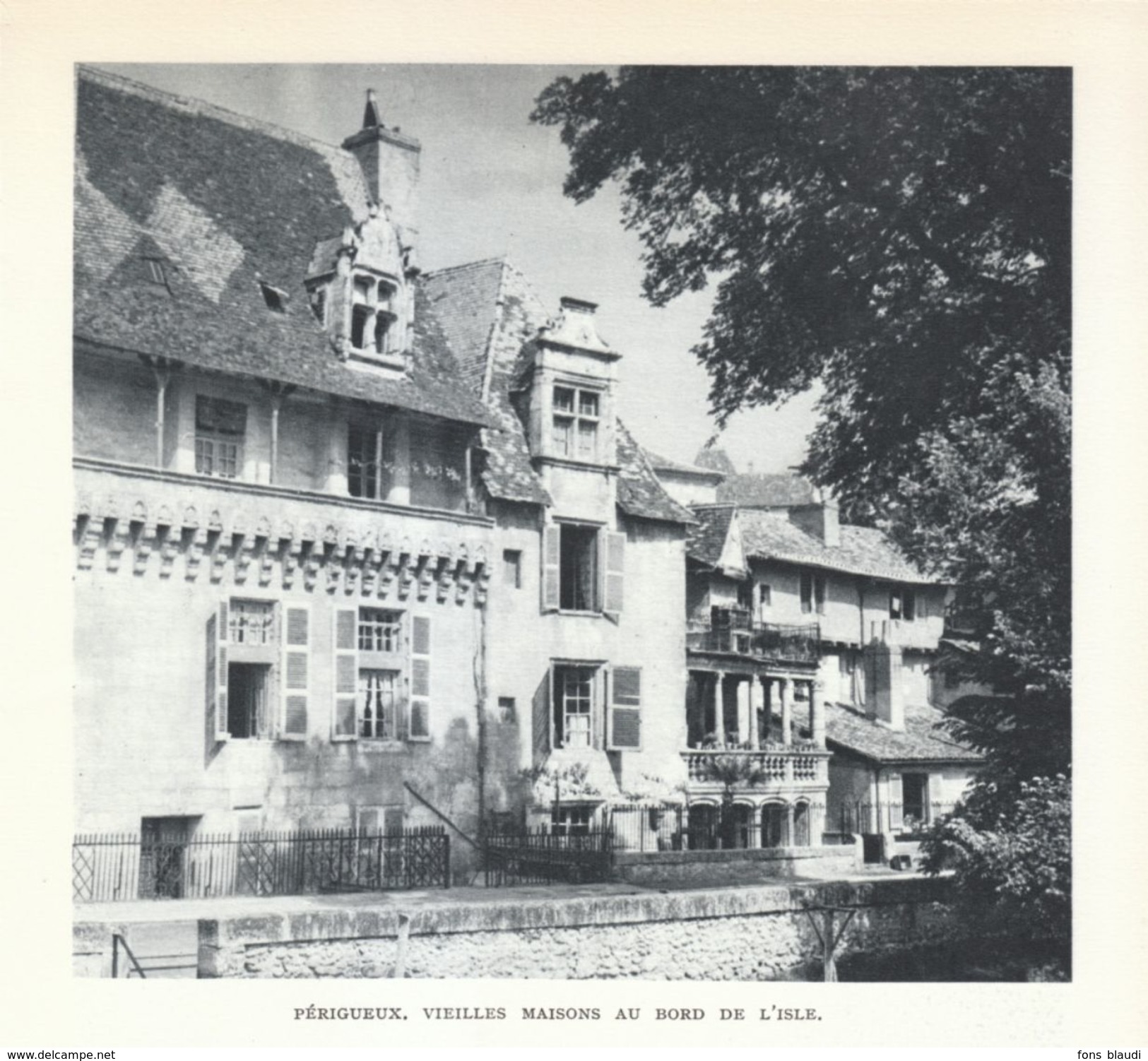 1954 - Héliogravure - Périgueux (Dordogne) - Vielles Maisons Au Bord De L'Isle - FRANCO DE PORT - Non Classés