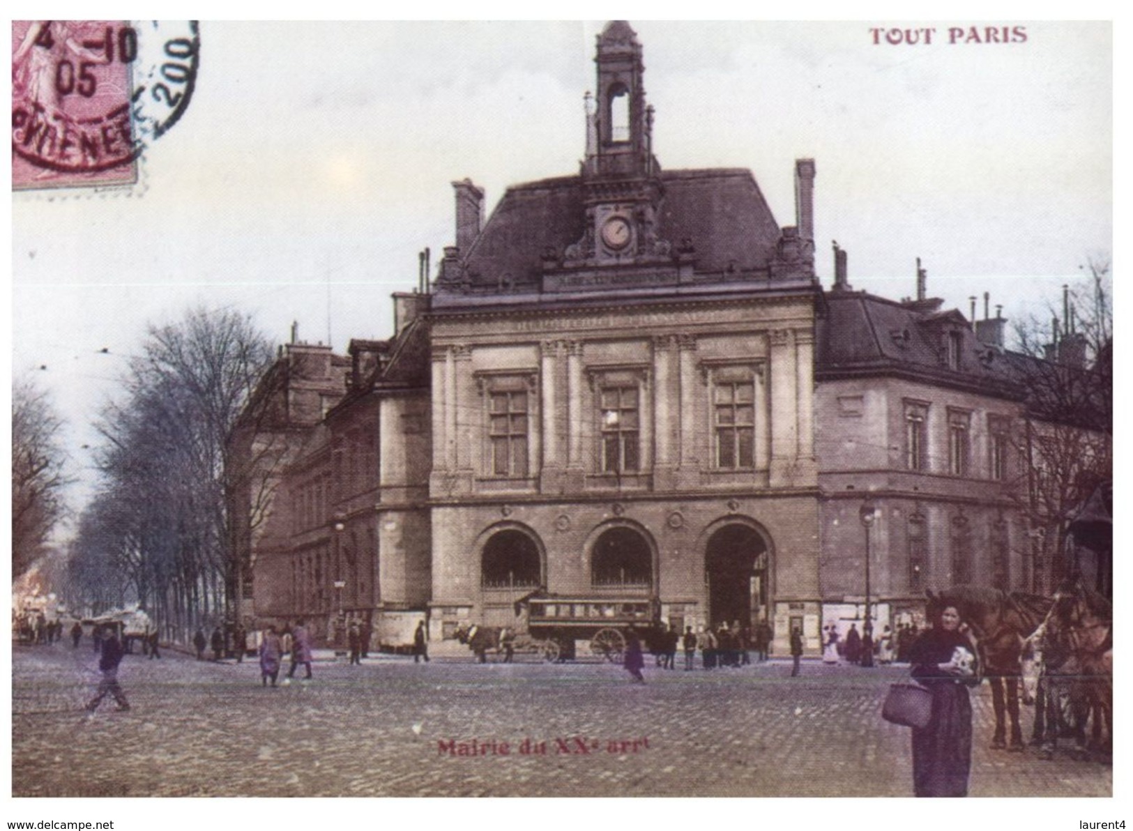 (450) France - Paris Place Gambetta Mairie (repro) - Monuments