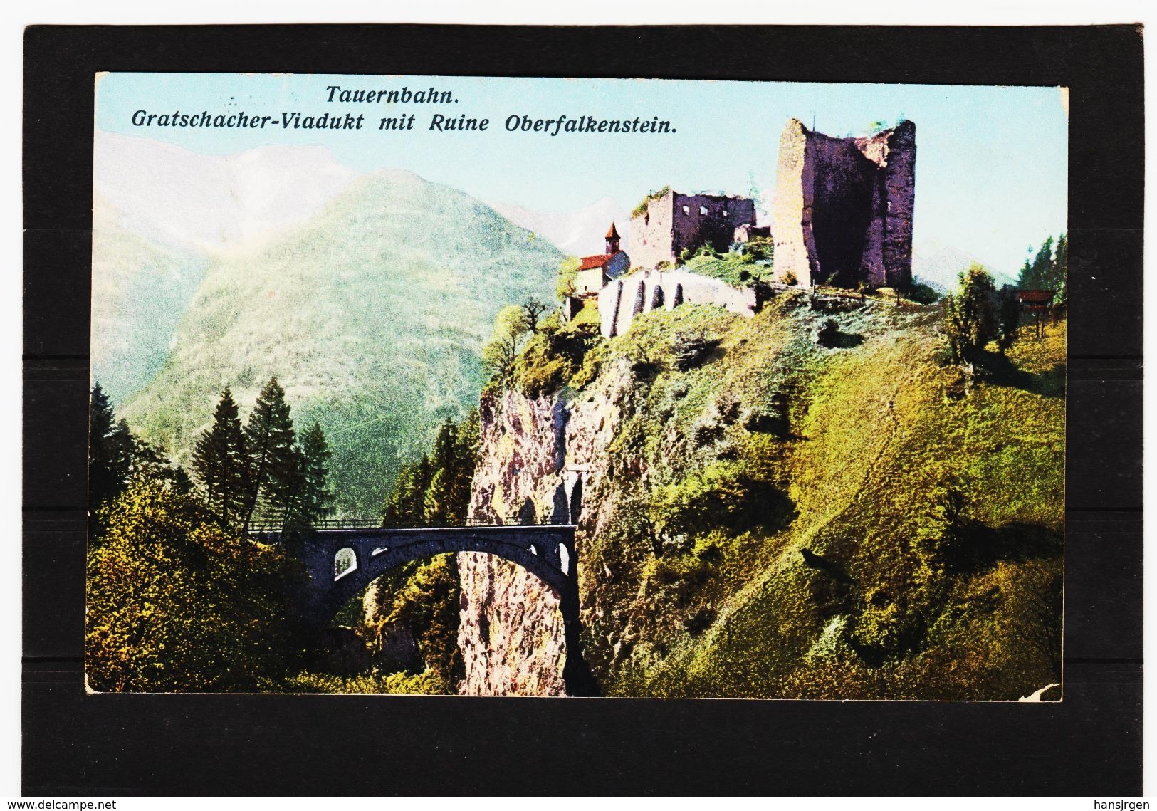 PRW720  PHOTOCHROMIEKARTE Nr. 9665 JAHR 1912 GRATSCHACHER VIADUKT TAUERNBAHN GEBRAUCHT SIEHE ABBILDUNG - Sonstige & Ohne Zuordnung