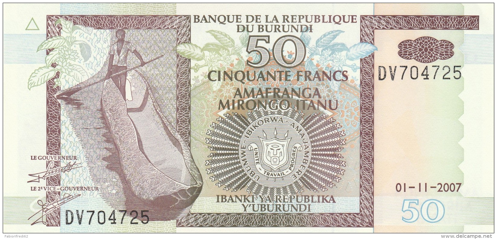 BURUNDI 50 FRANCS -UNC - Burundi