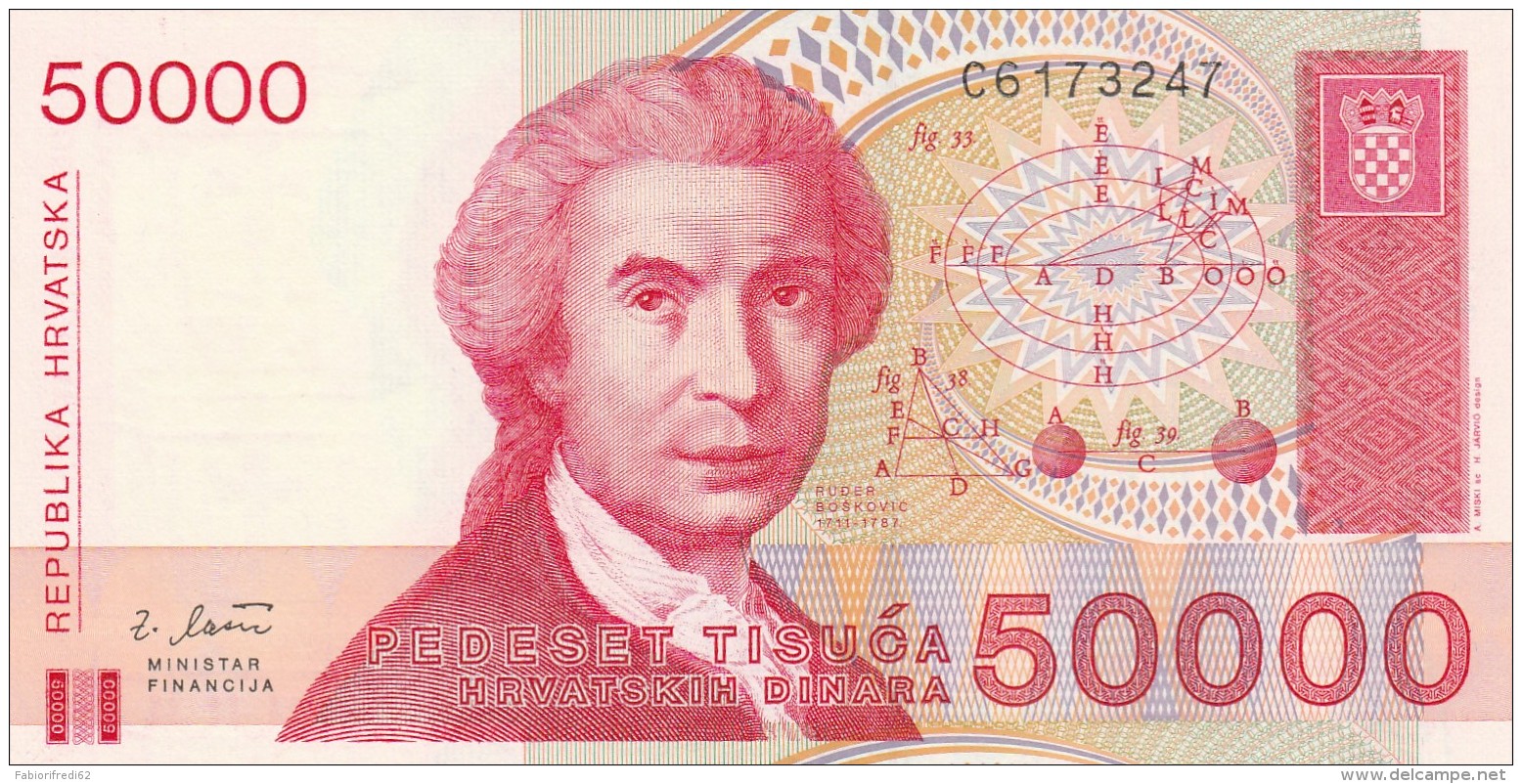 CROAZIA 50000 DINARA -UNC - Croatie