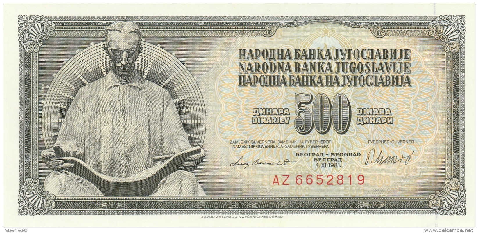 JUGOSLAVIA 500 DINARA -UNC - Jugoslavia