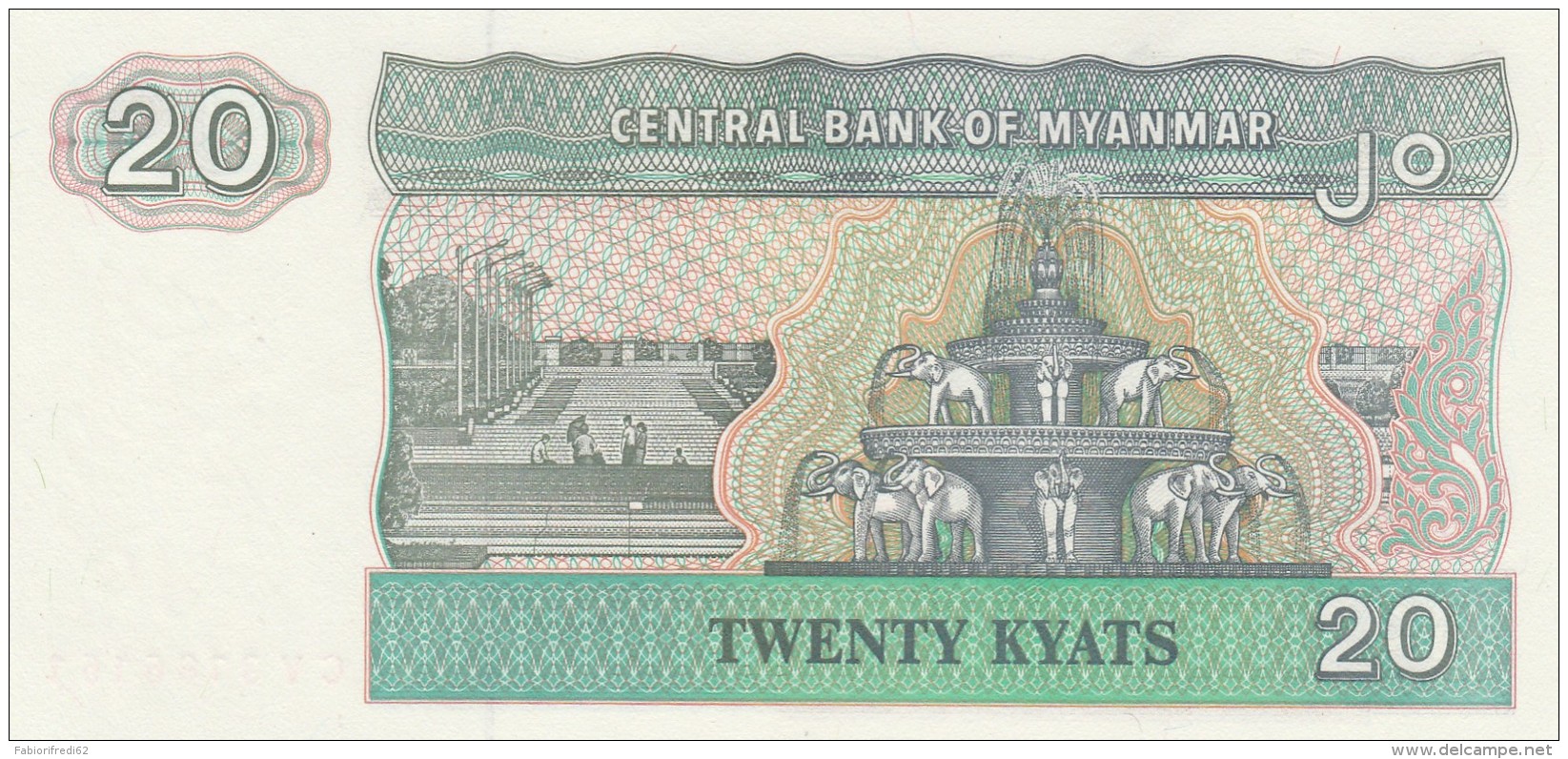 MYANMAR 20 KYATS -UNC - Myanmar