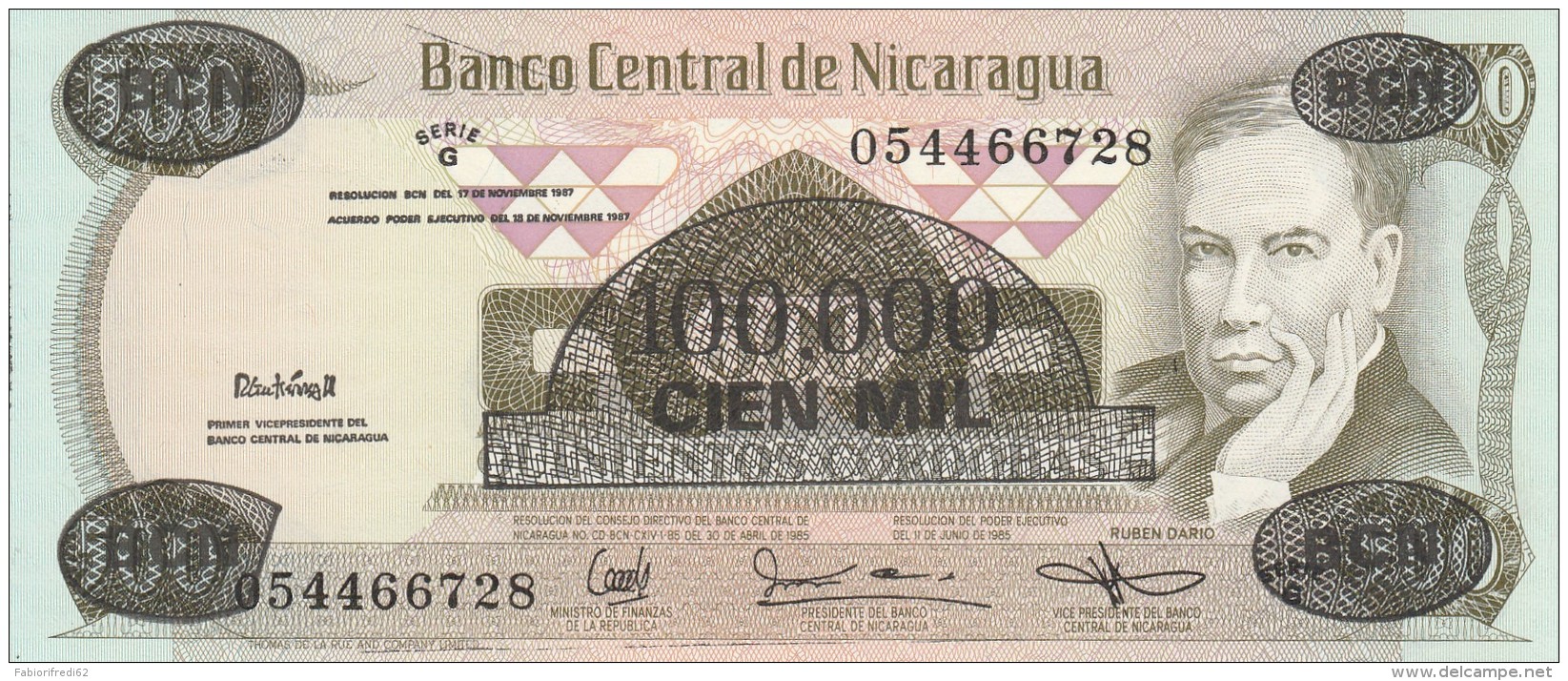 NICARAGUA 100000-500 CORDOBAS -UNC - Nicaragua