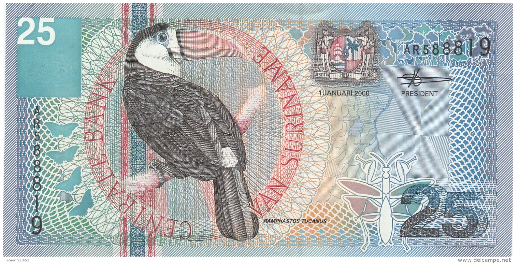 SURINAME 25 GULDEN -UNC - Suriname