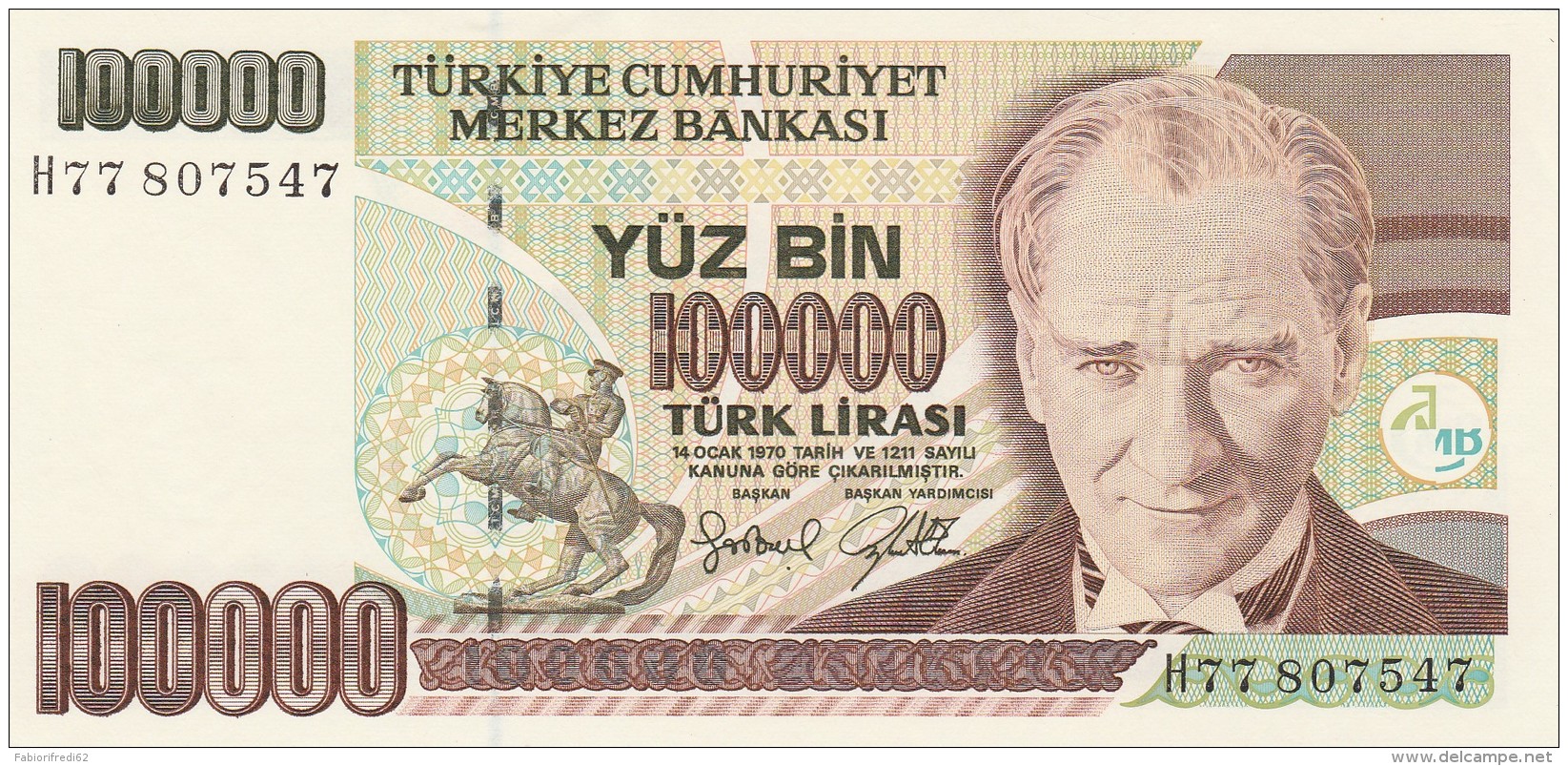 TURCHIA 100000 LIRAS -UNC - Turkey