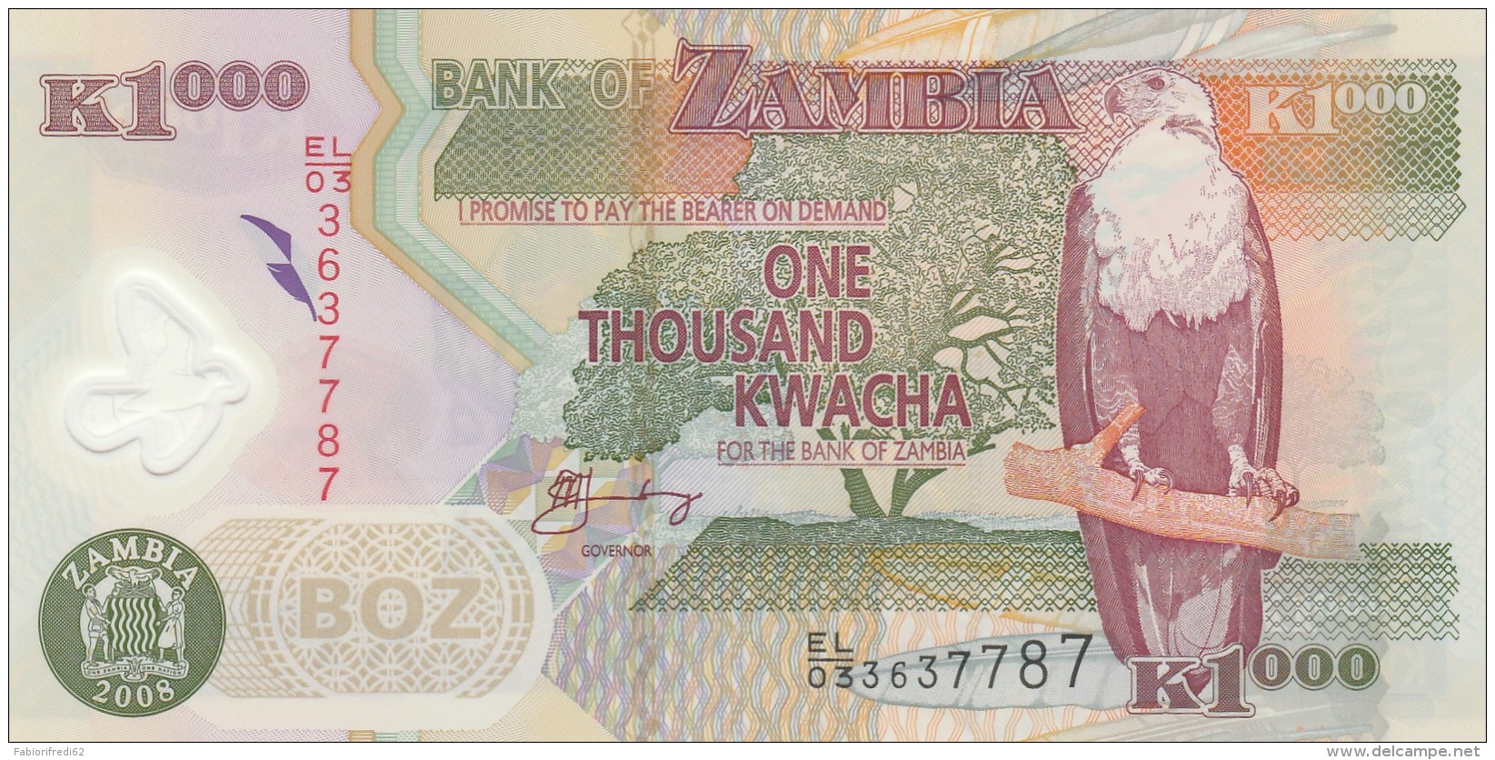 ZAMBIA 1000 KWACHA -UNC - Zambia