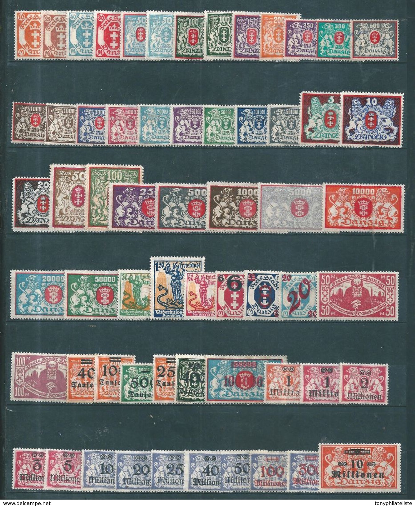 Petit Lot De 61  Timbres D'allemagne ( Surchargé Danzig) - Altri & Non Classificati