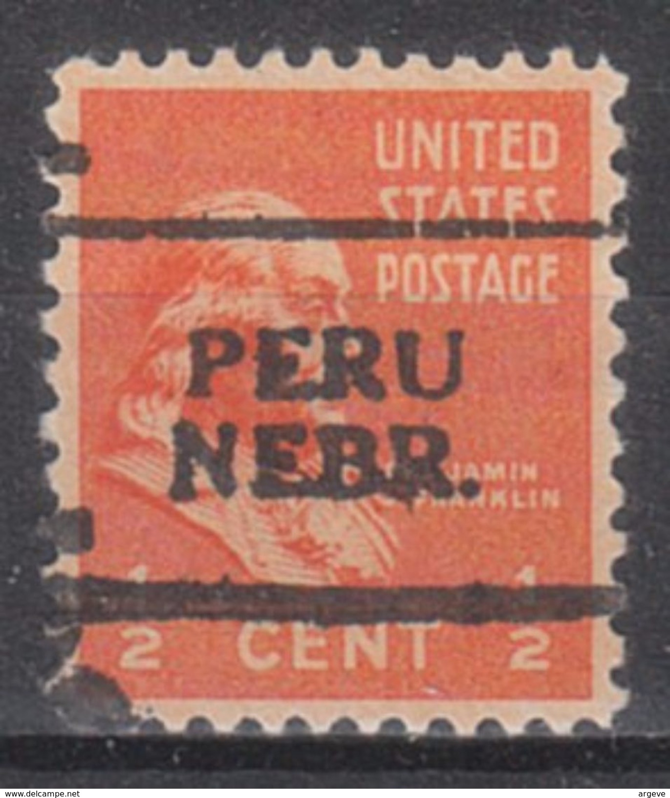 USA Precancel Vorausentwertung Preo, Locals Nebraska, Peru 701 - Prematasellado