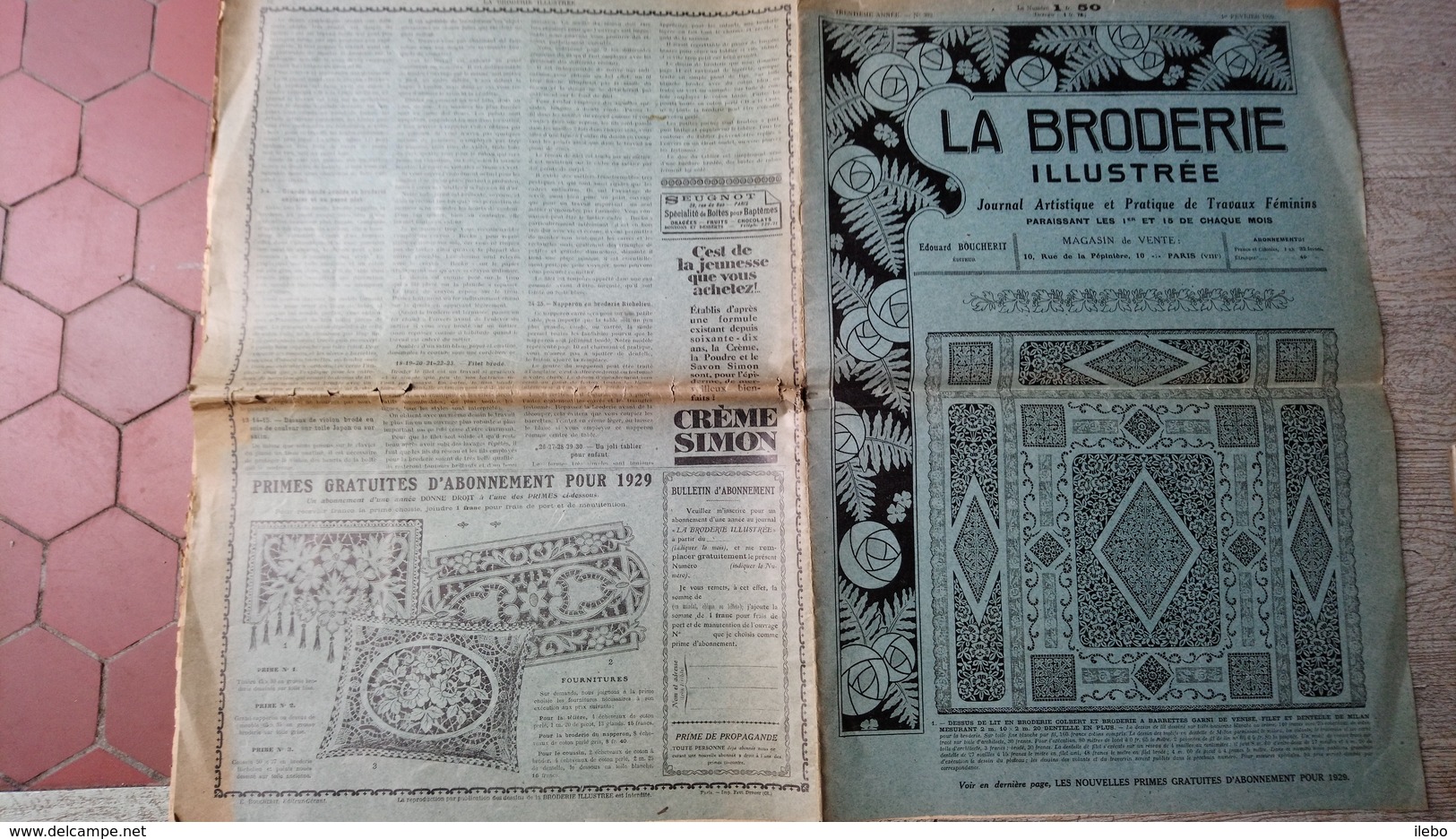 La Broderie Illustrée Journal Artistique Et Pratique De Travaux Féminins 1929 Planches - Home Decoration