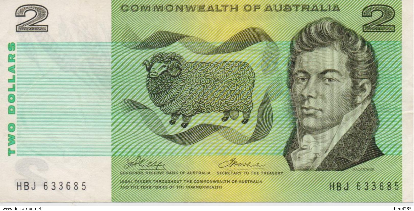 AUSTRALIA BANKNOTE 2 DOLLARS-VERY FINE(K) - Other & Unclassified