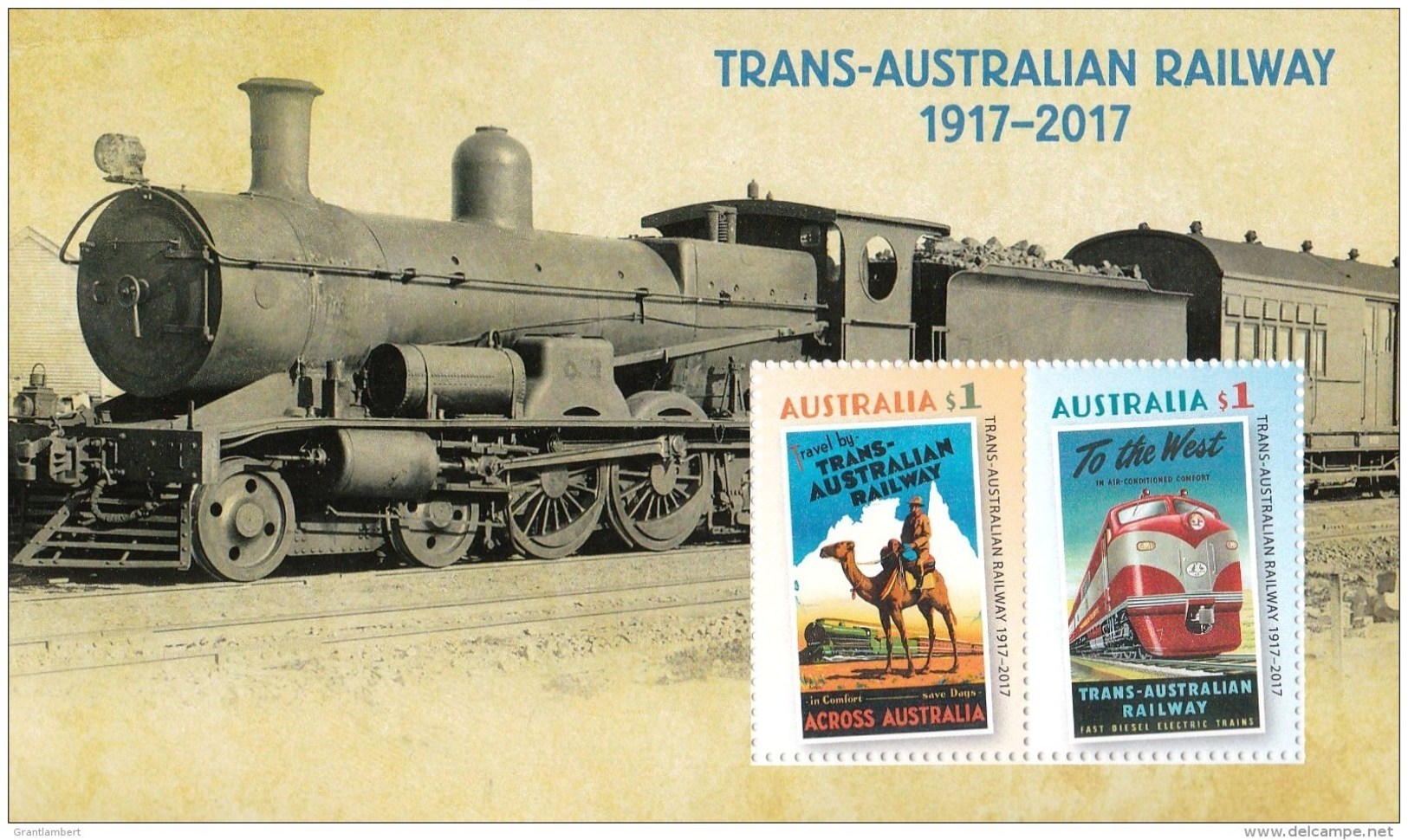 Australia 2017 Trans - Australian Railway Minisheet MNH - Mint Stamps