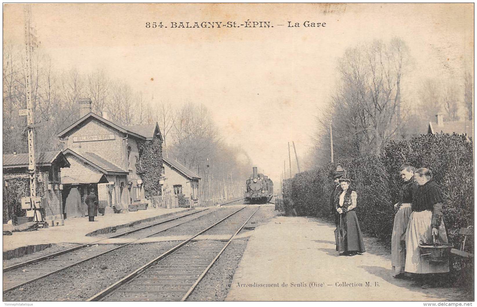 60 - OISE / 60763 - Balagny St Epin - La Gare - Beau Cliché Animé - Auneuil