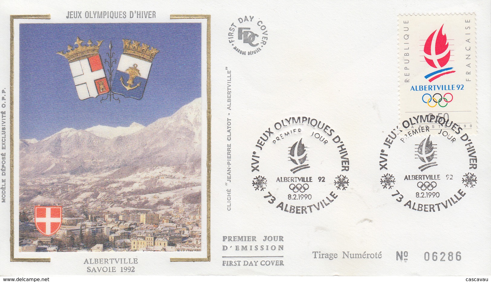 Enveloppe  FDC  1er   Jour   FRANCE   Jeux  Olympiques  D' ALBERTVILLE   1992 - Hiver 1992: Albertville