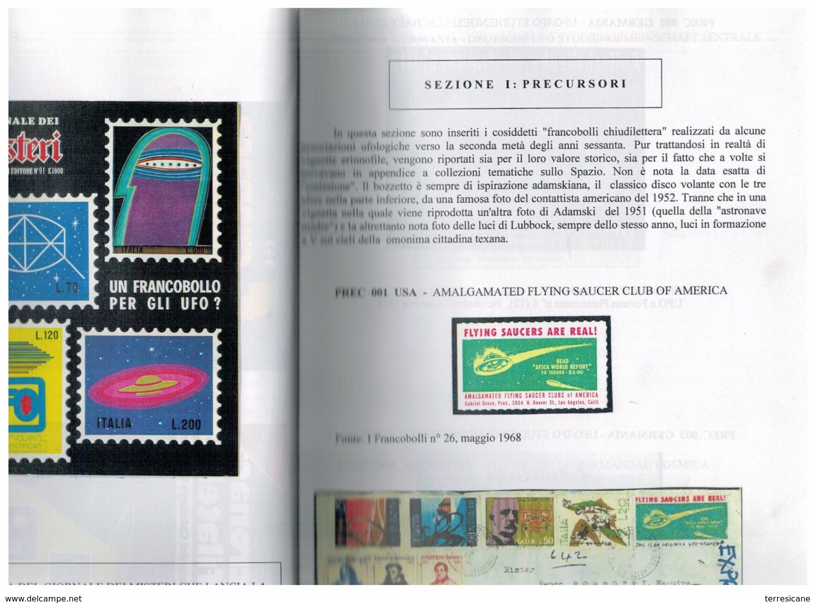 X PHILCAT 2001 UFOFILATELIA CATALOGO DI FRANCOBOLLI CARTE TF MONETE UFOLOGICHE - Altri & Non Classificati