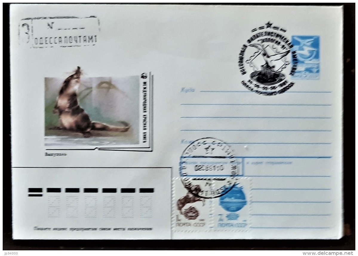 URSS, RUSSIE,  WWF, RONGEUR, Entier Postal Avec Obliteration Thematique 1991 - Briefe U. Dokumente